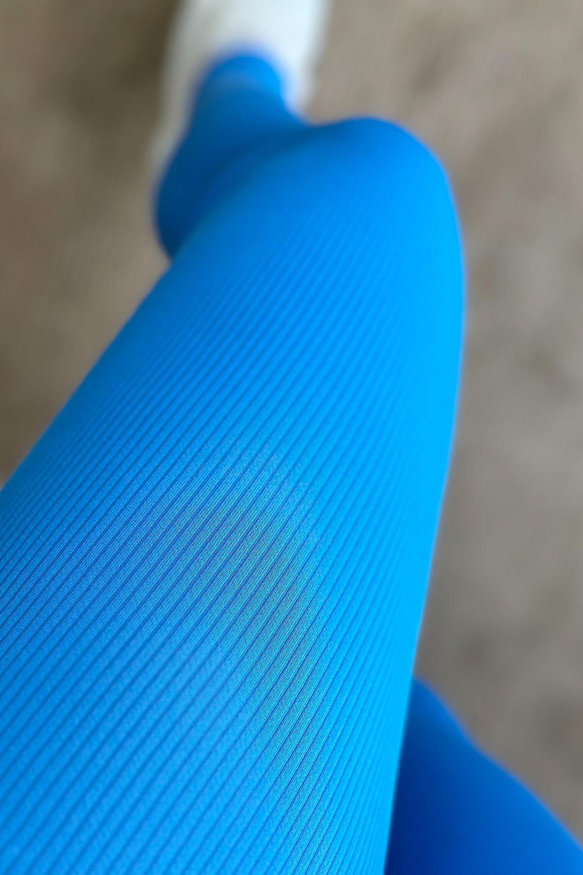 Fitilli Yüksek Bel Tayt MAVİ-23MeALT00025