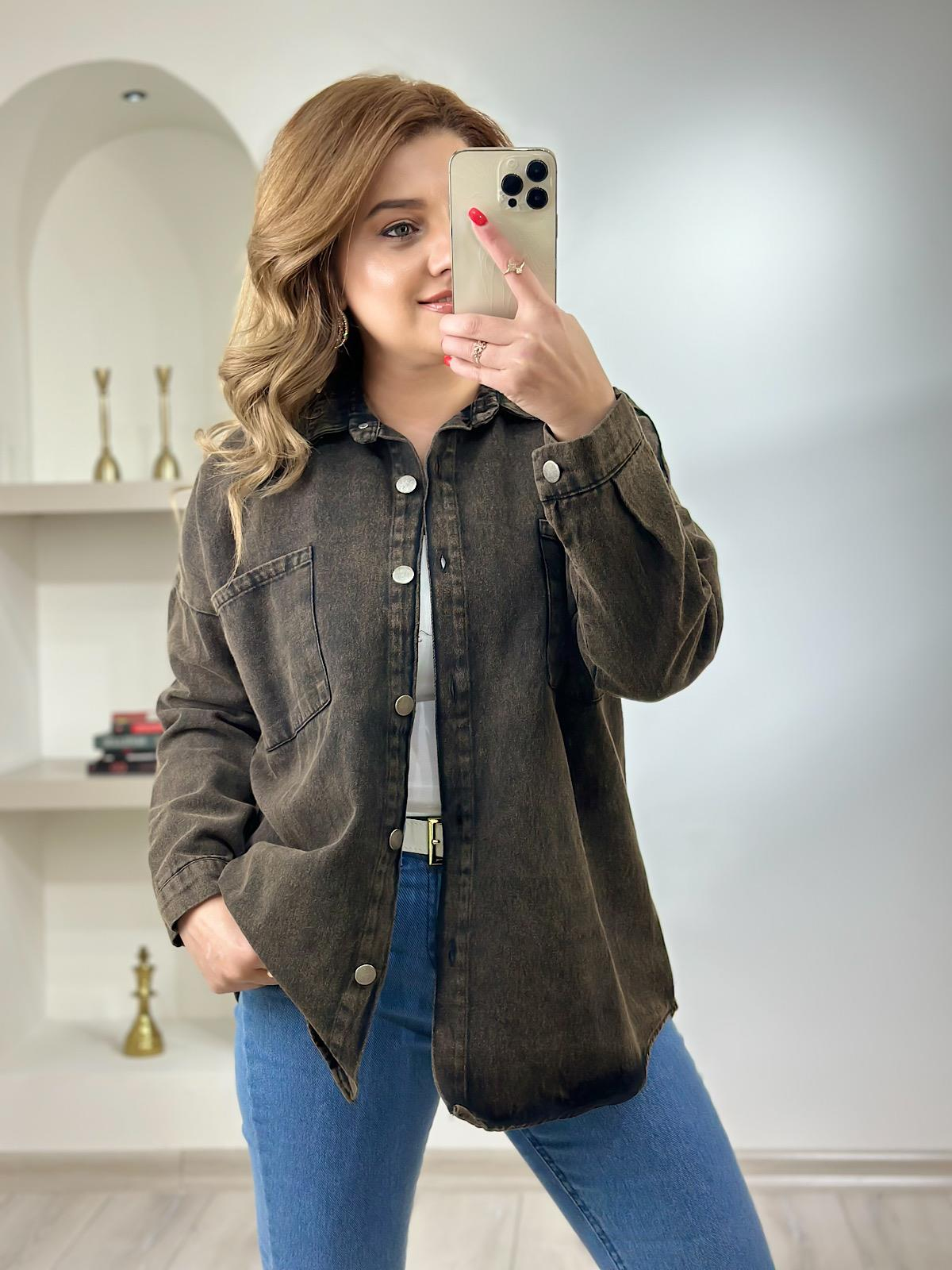 Gabardin  Gömlek FÜME-23MeUST00103