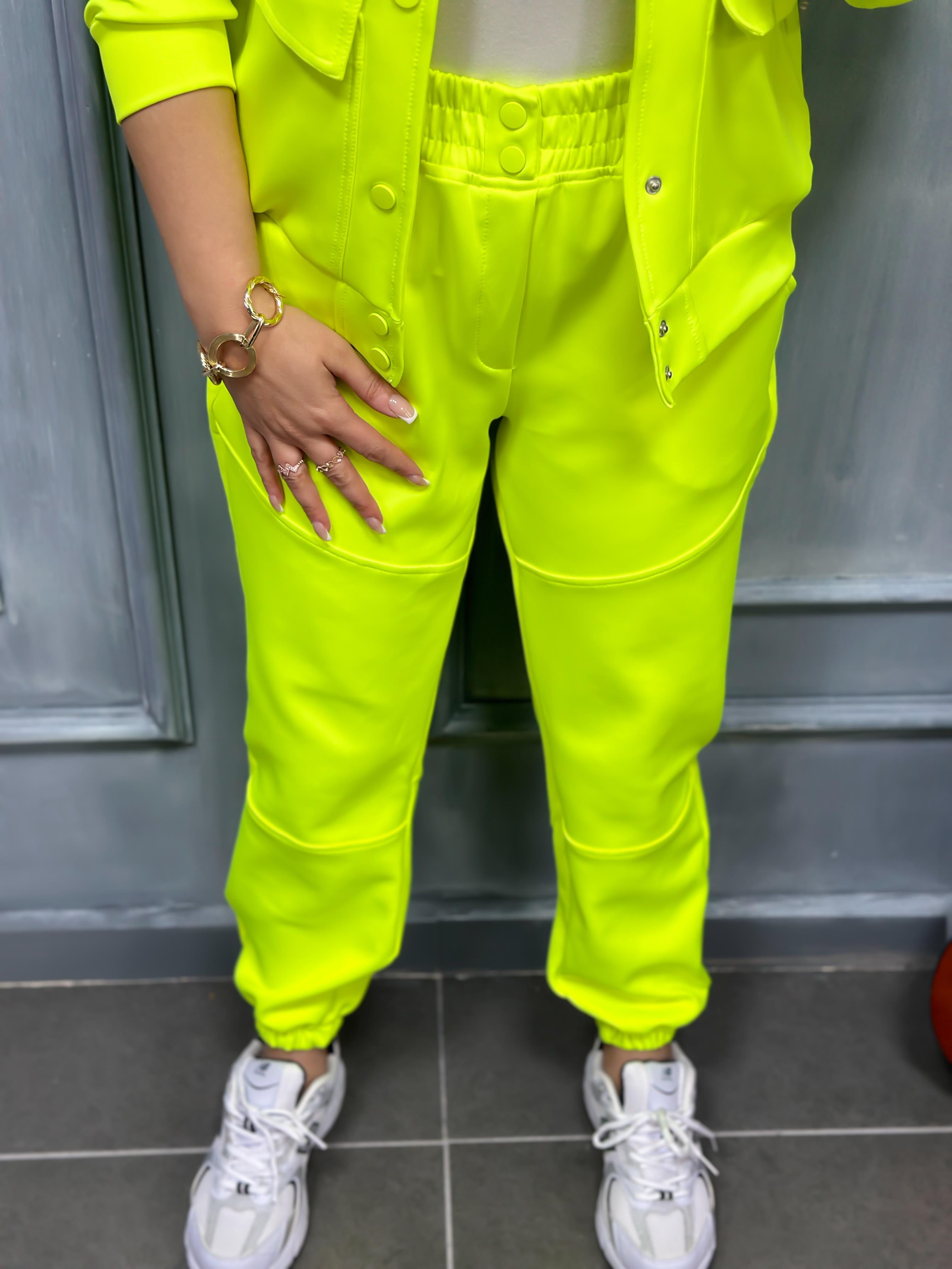 İthal  Scuba Kumaş Eşofman NEON SARI-23MeUST00047