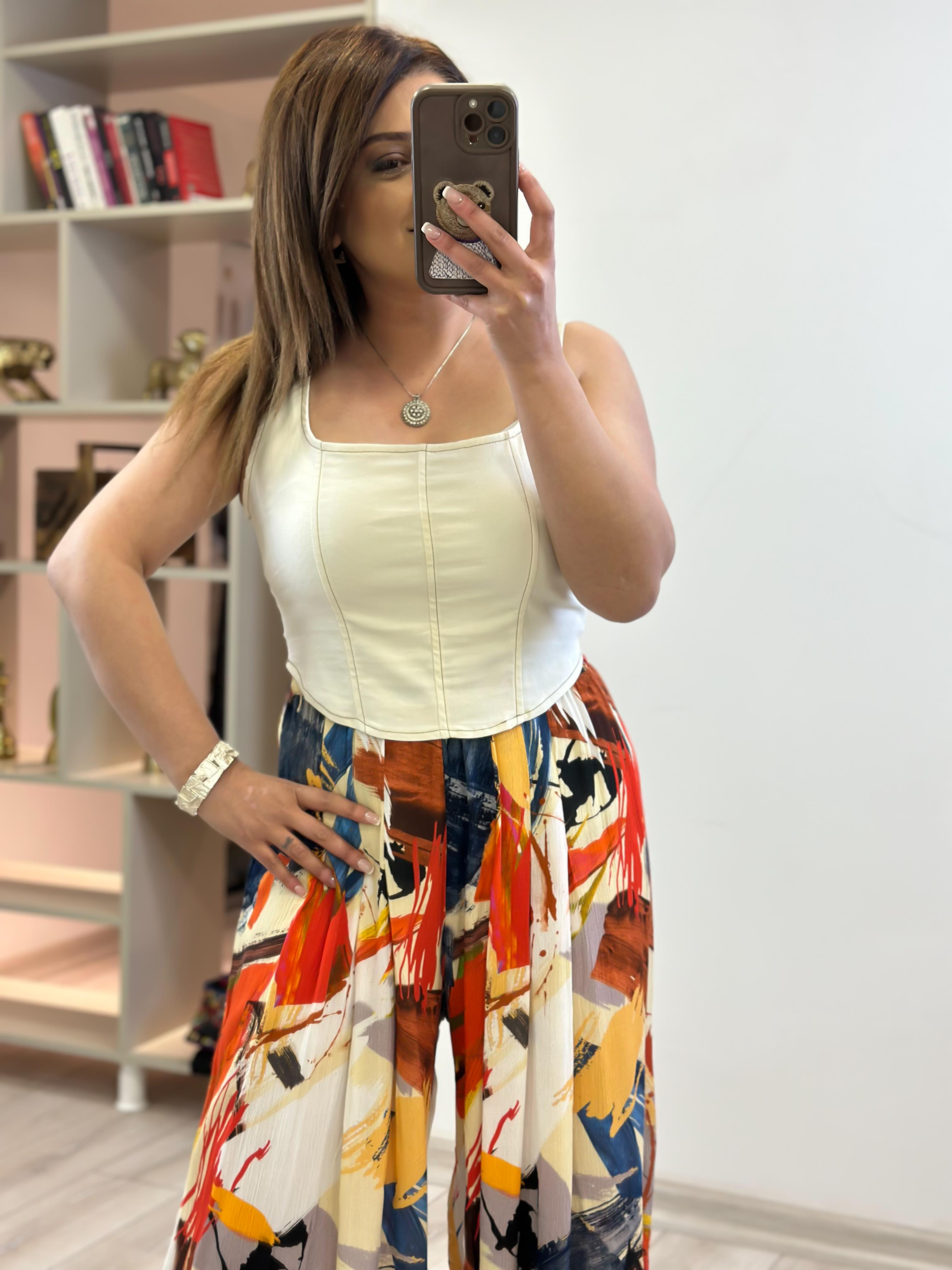 Kare Yaka Likralı Bustiyer EKRU-23YUST000209