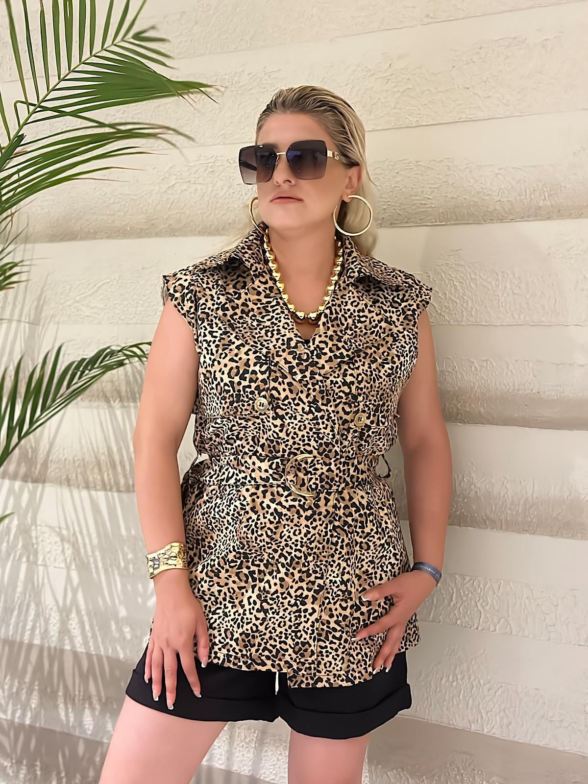 Kemerli Lüx Yelek LEOPAR-23YDIS000004
