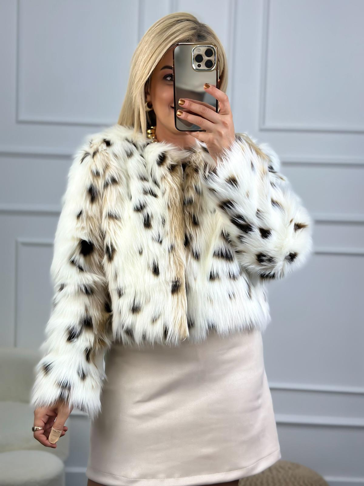 Leopar Tüylü Kürk EKRU-23MeDIS00007