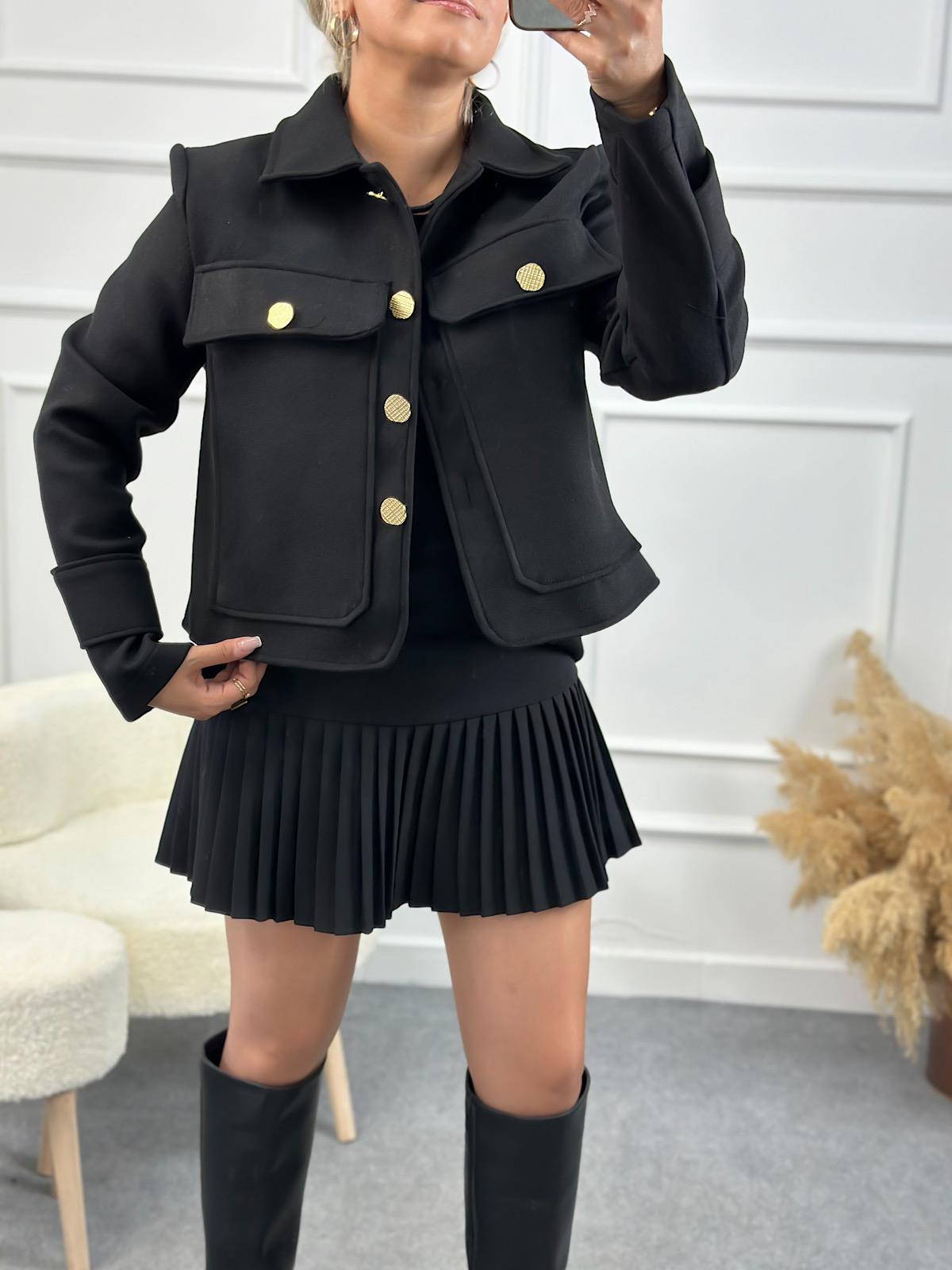 Marka Model Cepli Ceket SİYAH-23YDIS000008