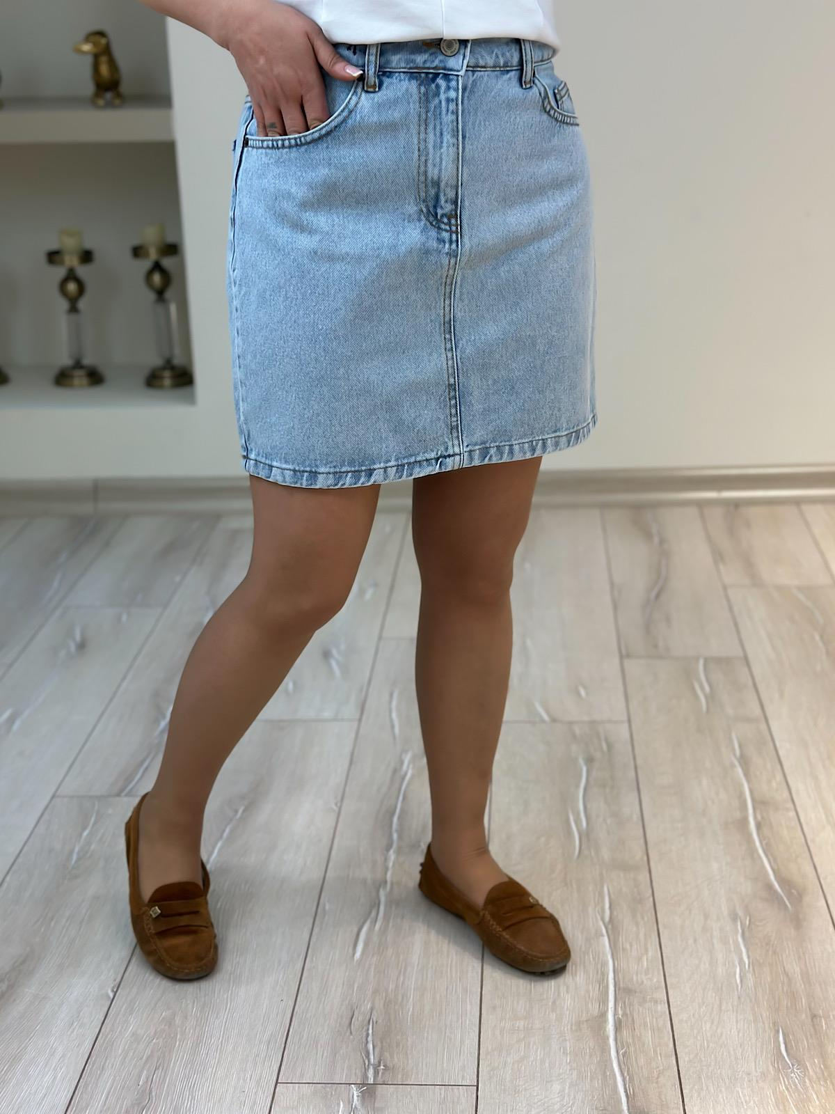 Mini Kot Etek AÇIK MAVİ-23YALT000047