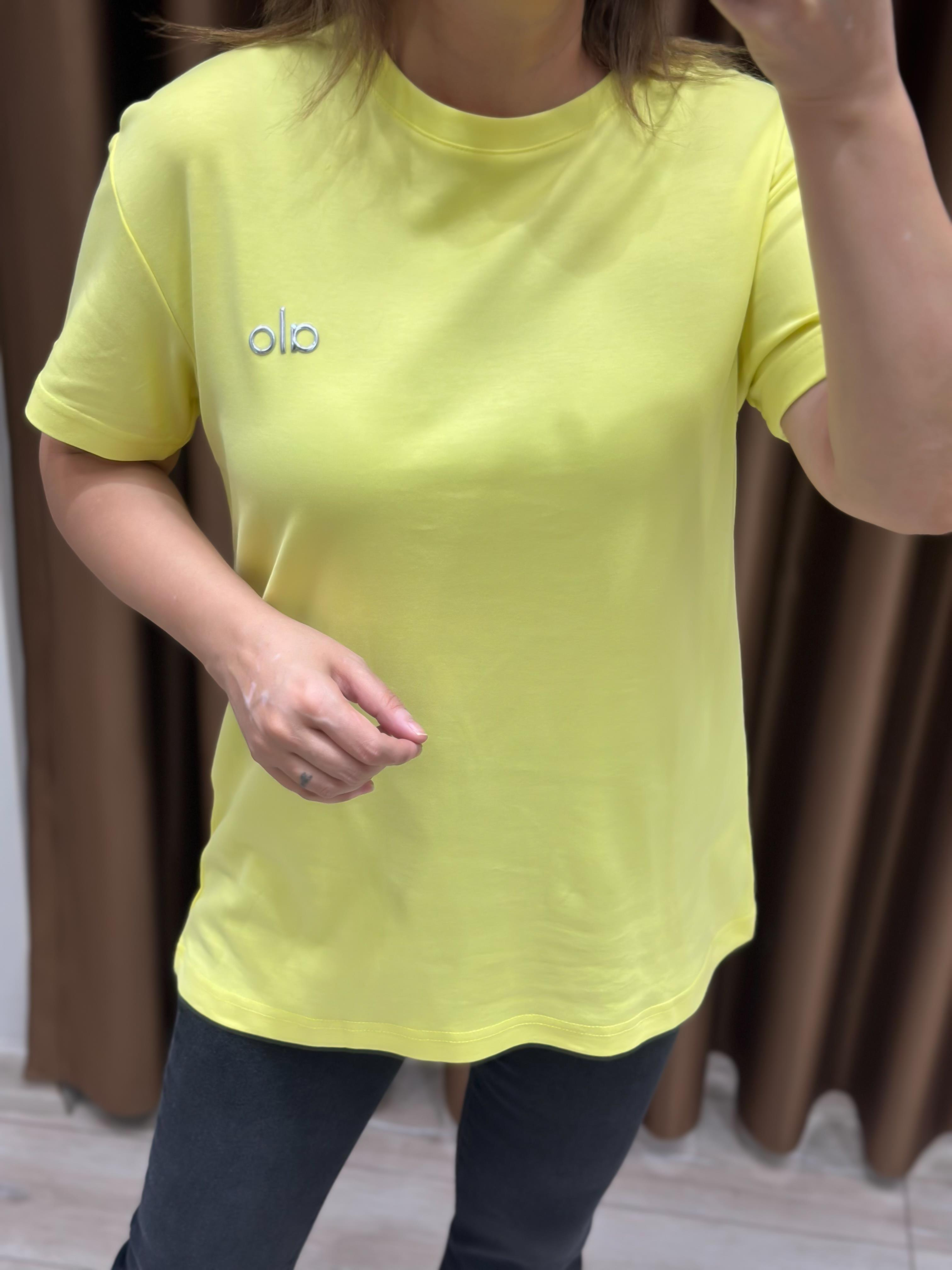 Orjinal Marka Düz Tshirt Sarı-23YUST000240