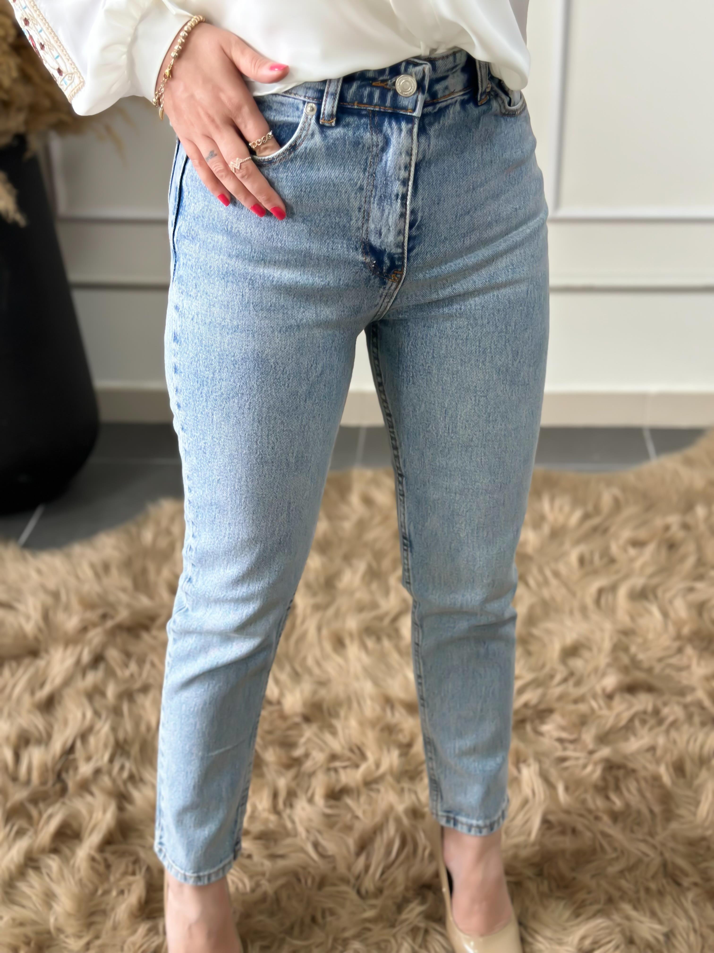 Orjinal Marka Mom Jean BUZ MAVİ-23KYeni00073