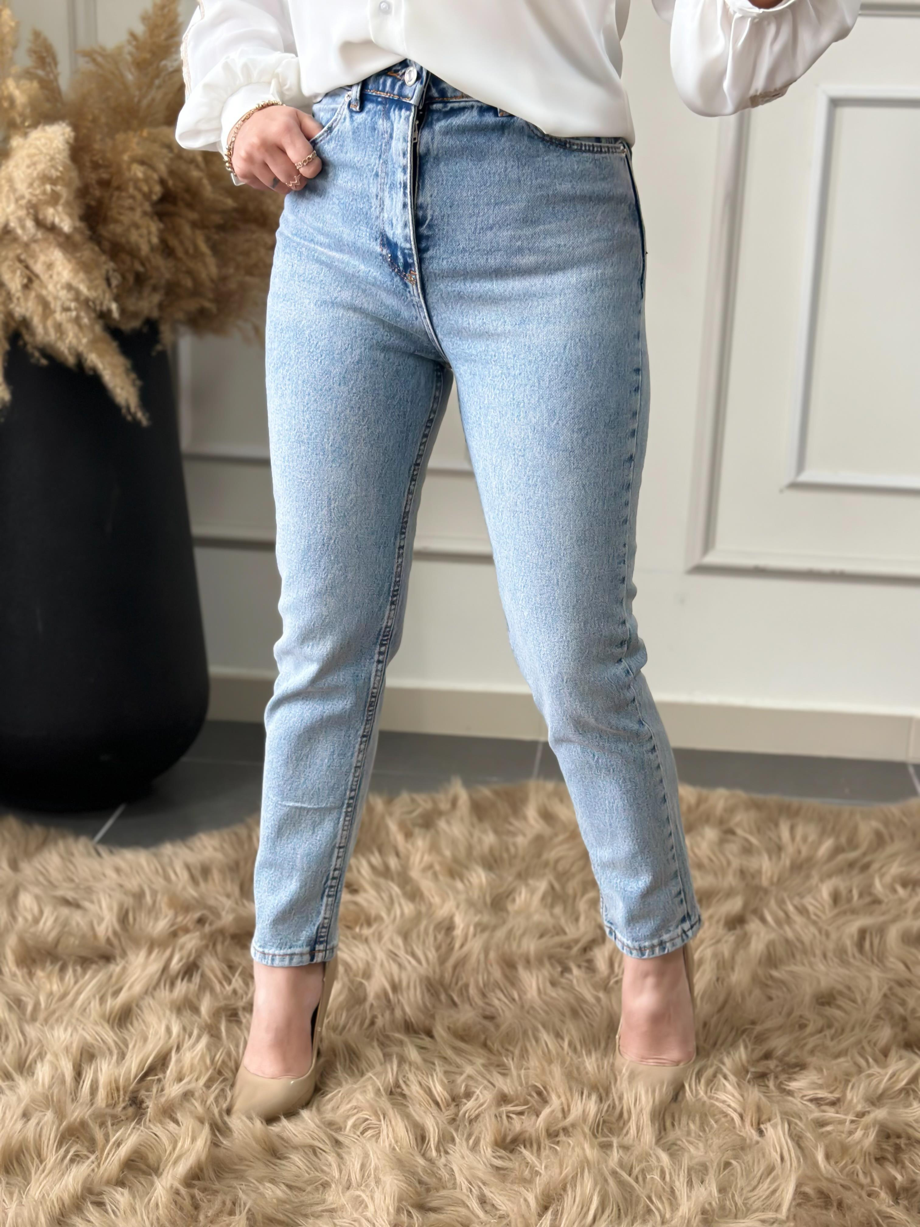 Orjinal Marka Mom Jean BUZ MAVİ-23KYeni00073