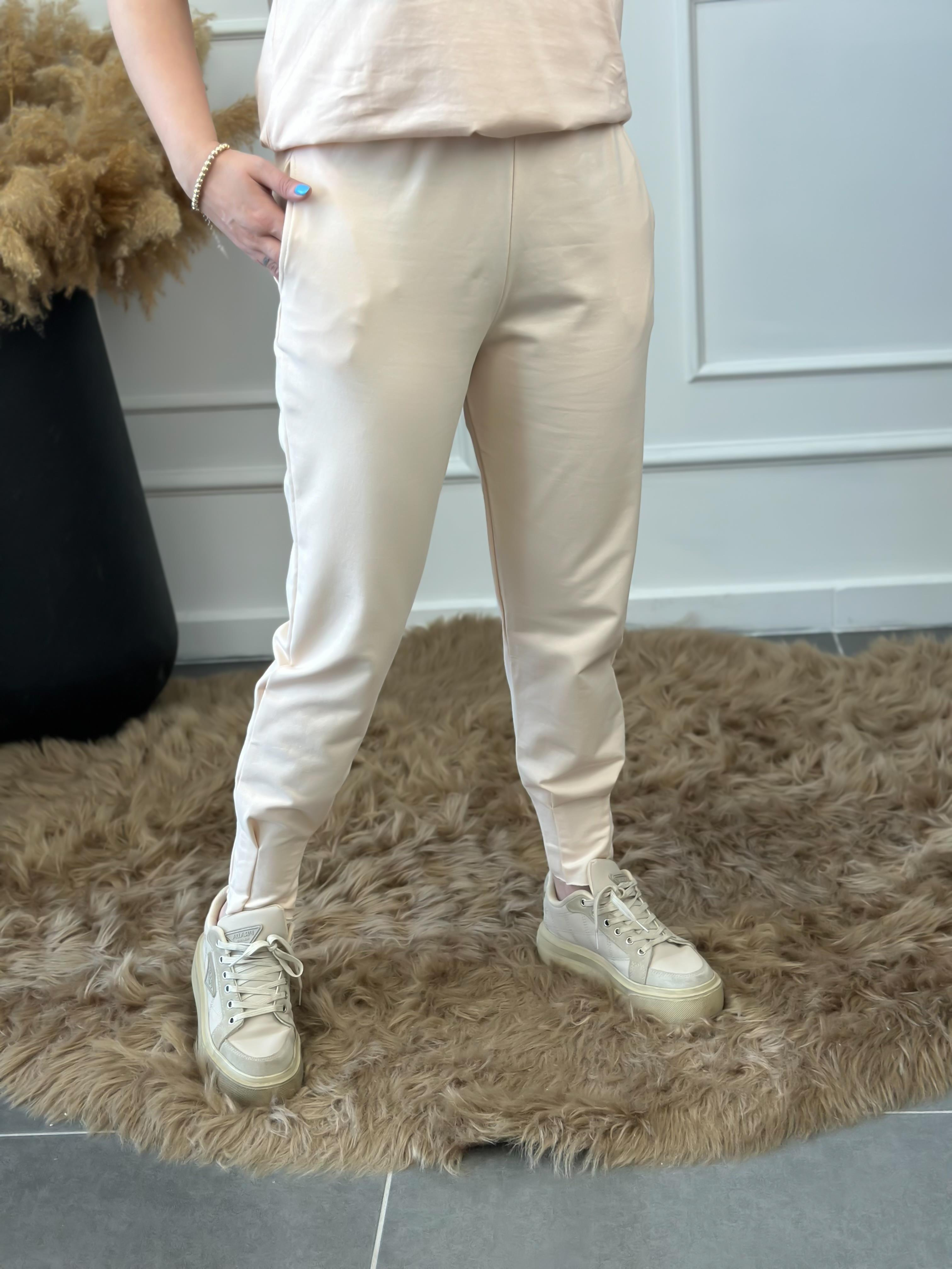 Paçası Pileli Alt Eşofman BEJ-23MeALT00010