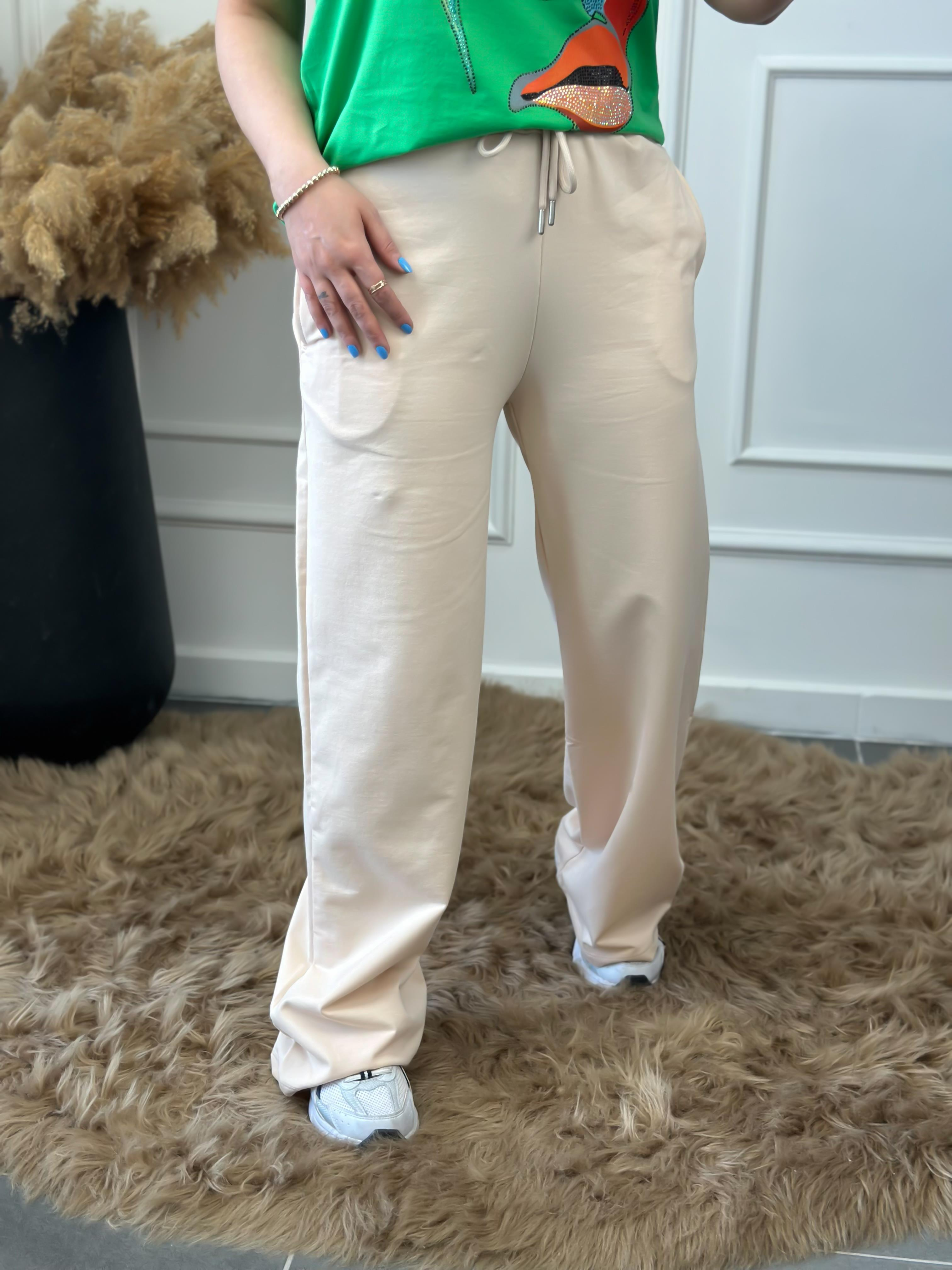 Palazzo Model Penye Alt Eşofman BEJ-23MeALT00008