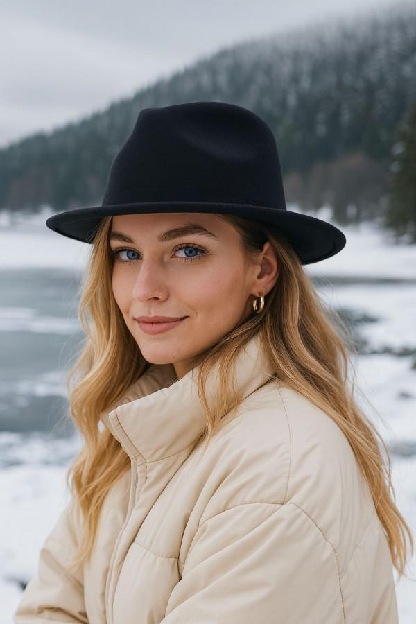 Panama Şapka SİYAH-23MeAKS00009