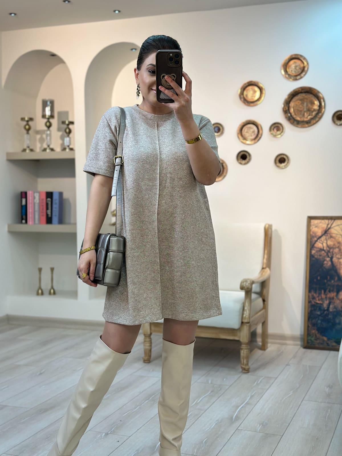 Simli Triko Elbise BEJ-23MeELB00015