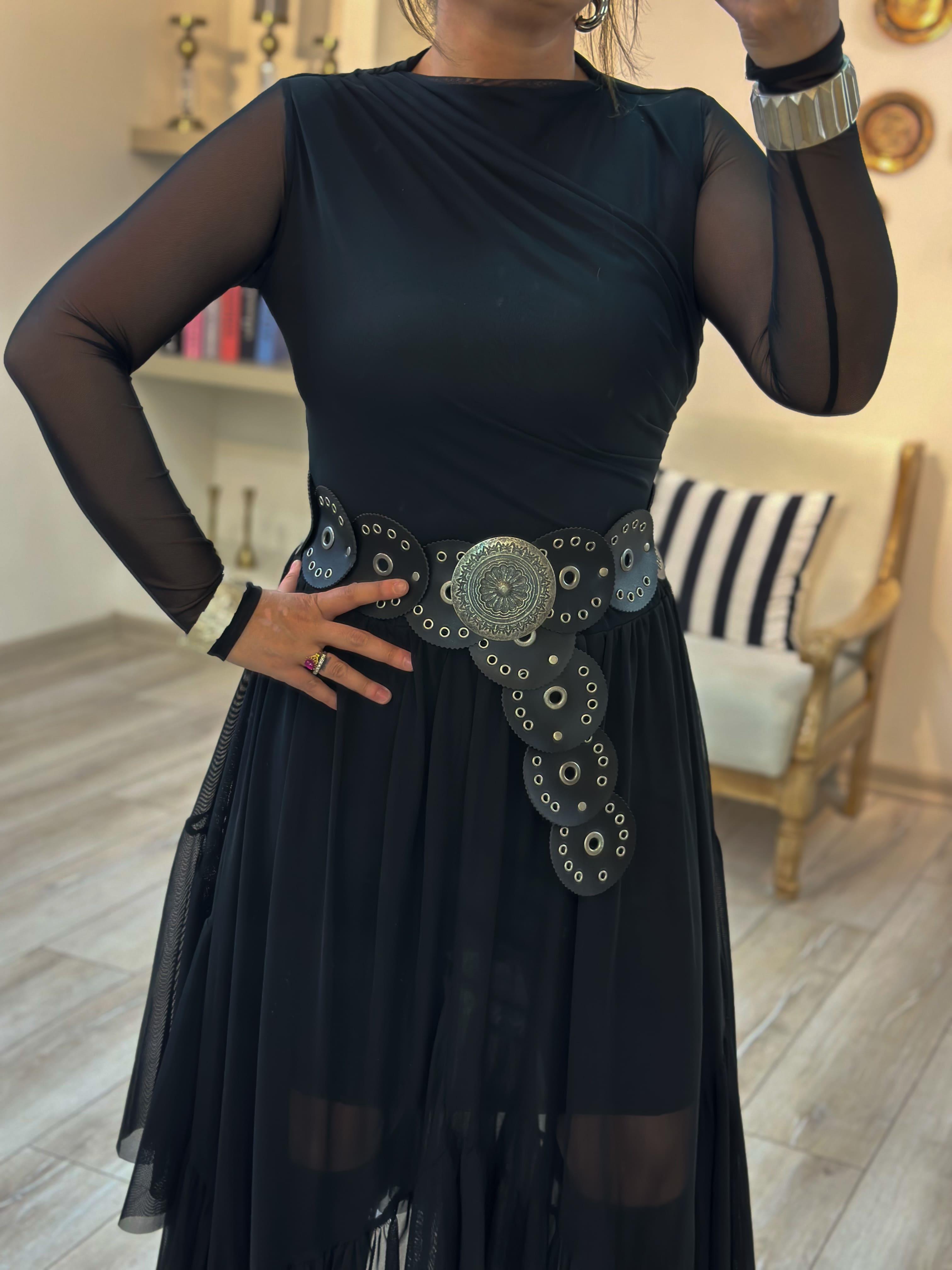 Transparan Zıbın Bluz SİYAH-23MeUST00118