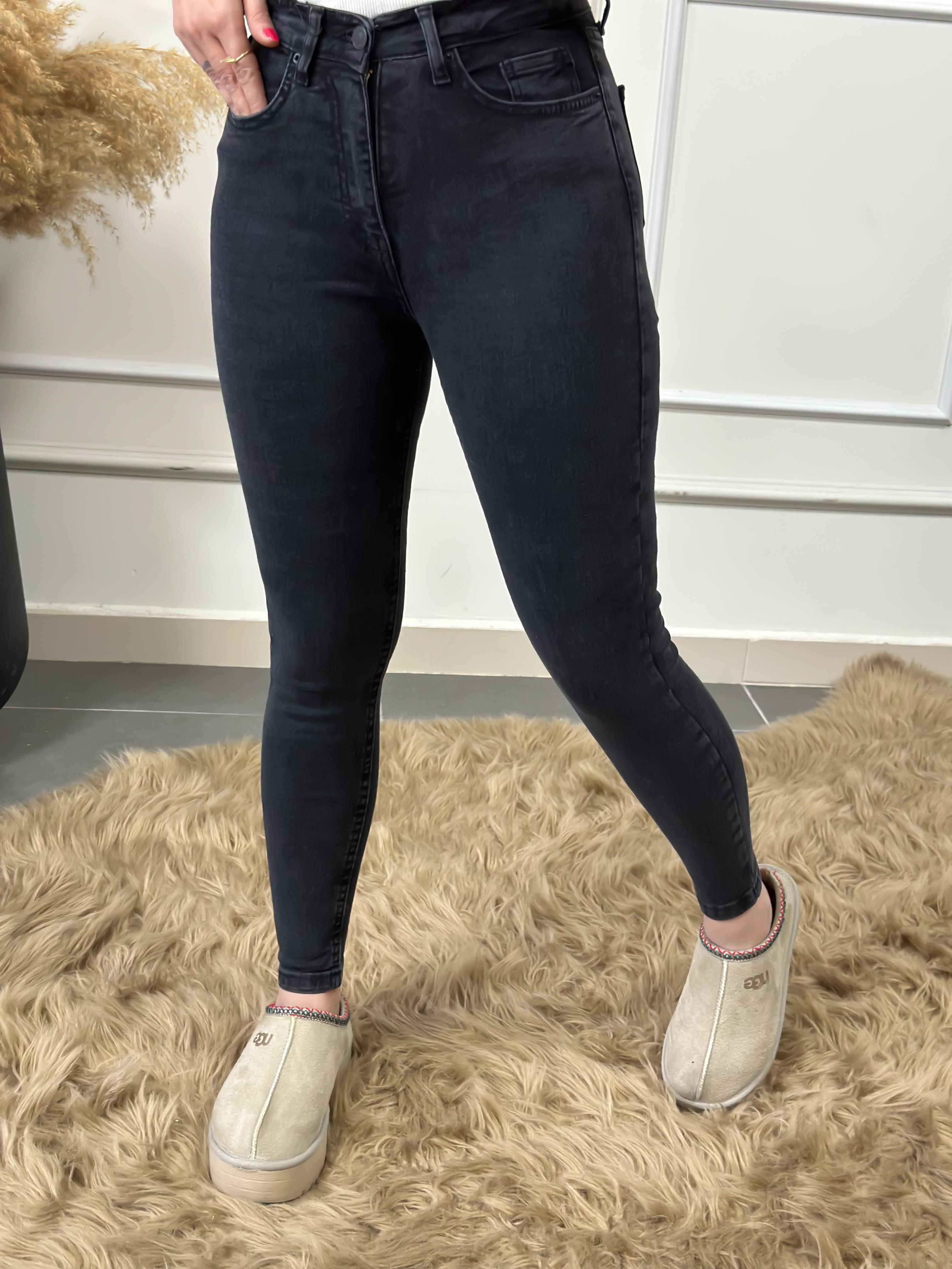 Yüksek Bel Skinny Jean ANTRASİT-23KYeni00075