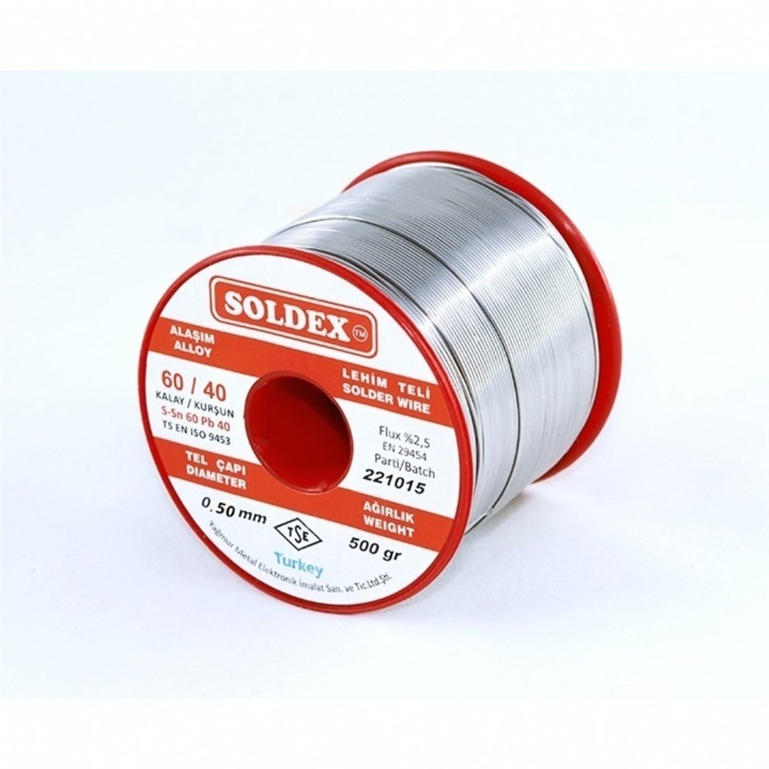 0,50mm 500Gr Soldex Lehim Teli Sn60 Pb40