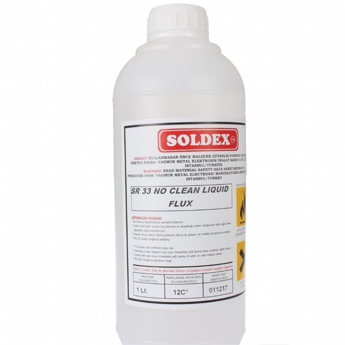 1 Litre SR 33 Soldex Temizleme Gerektirmeyen Flux