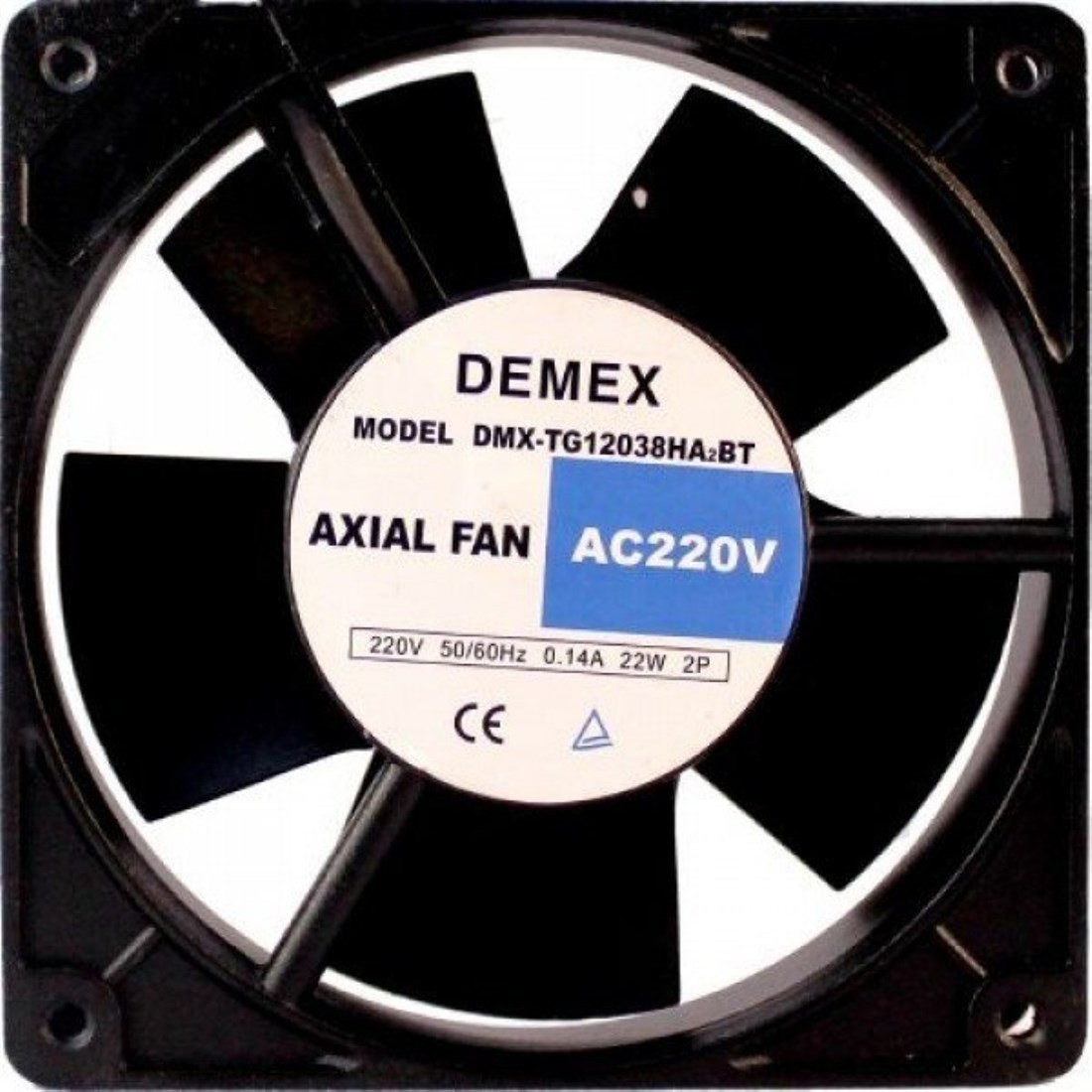 120x120x38 mm demex marka rulmanlı kare fan 220 vac metal kanat