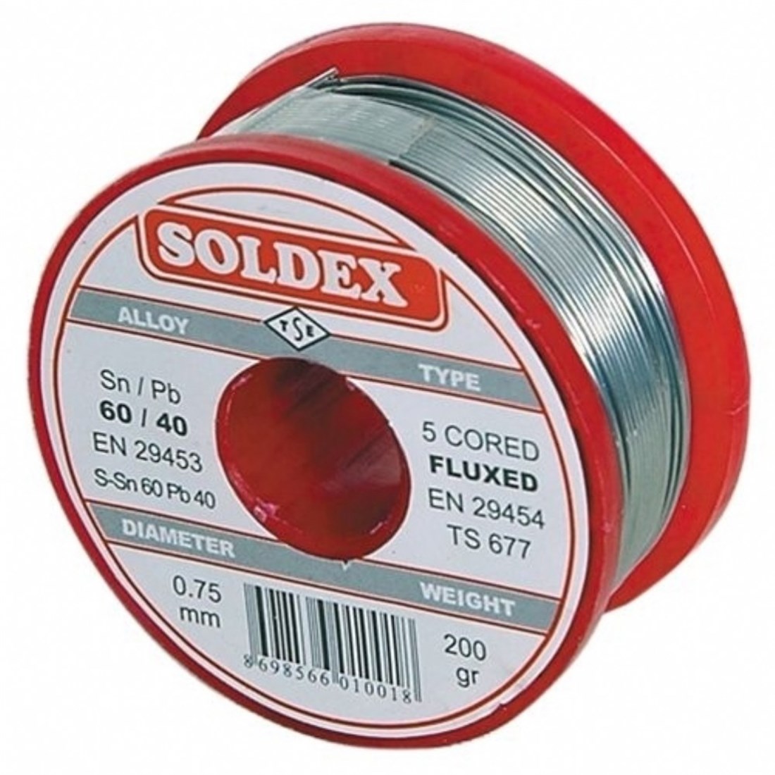 1,60mm 200Gr Soldex Lehim Teli Sn60 Pb40