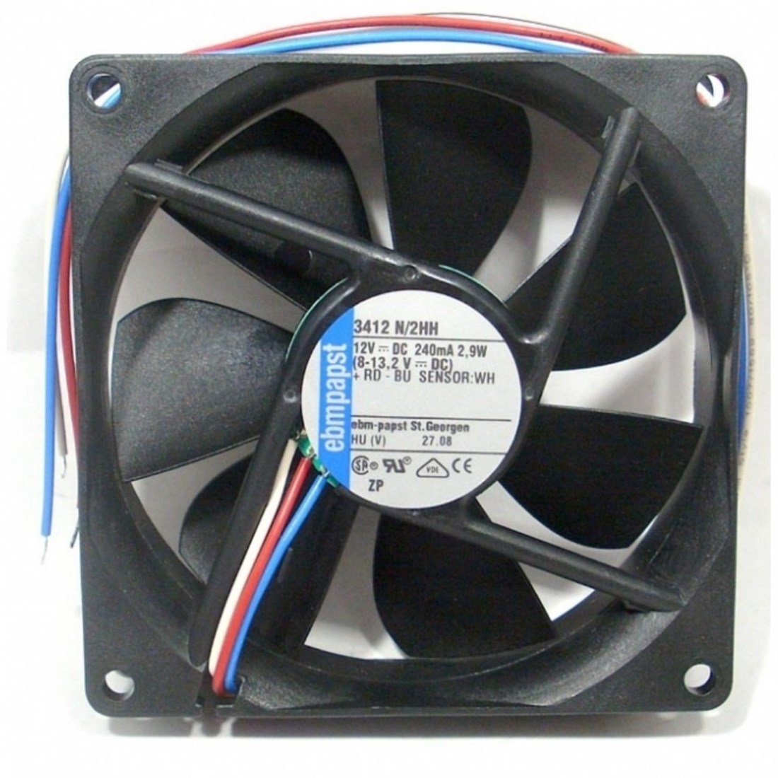 3412N EbmPapst Aksiyel Kompakt Fan 12V DC