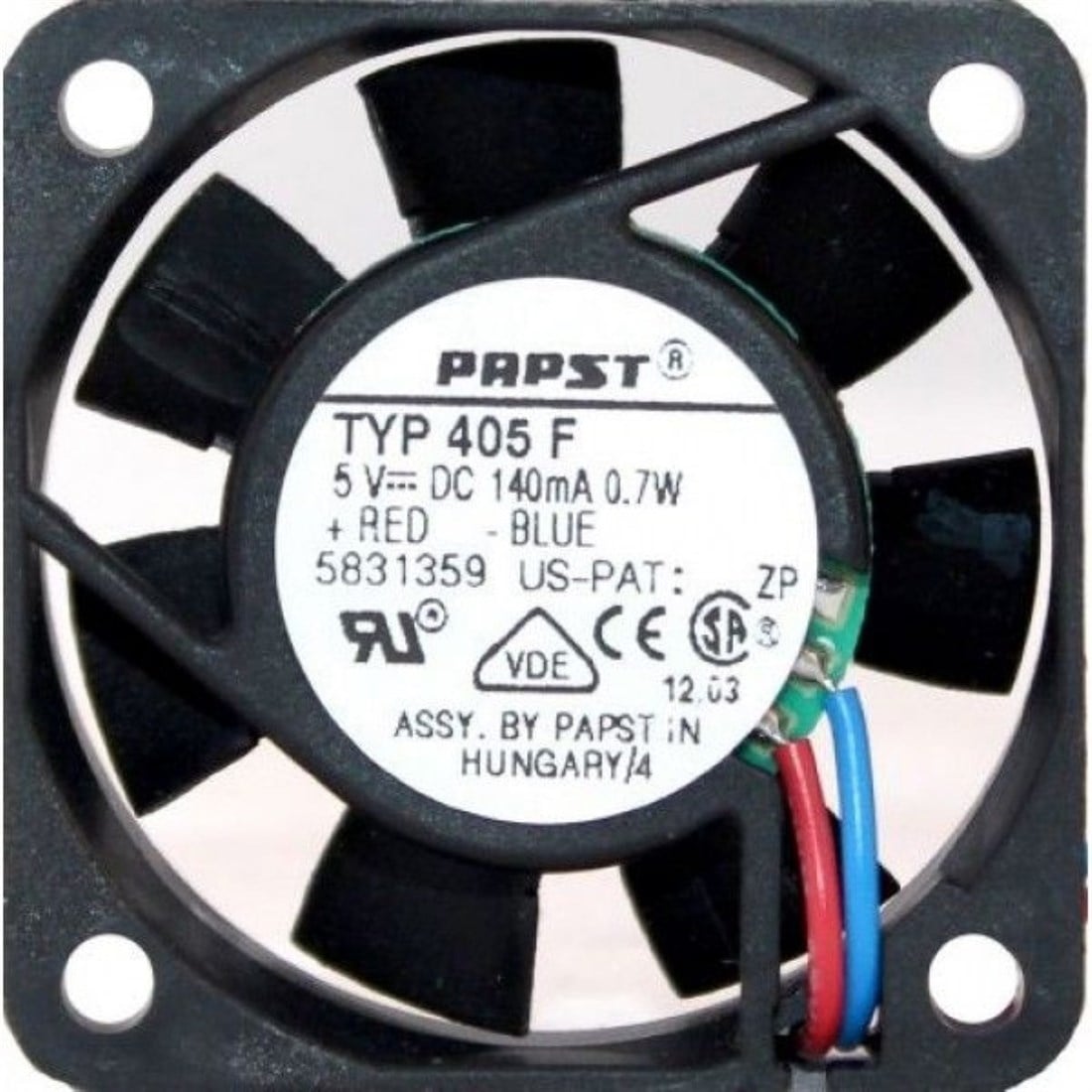 405F Fan 5 vdc Ebmpapst