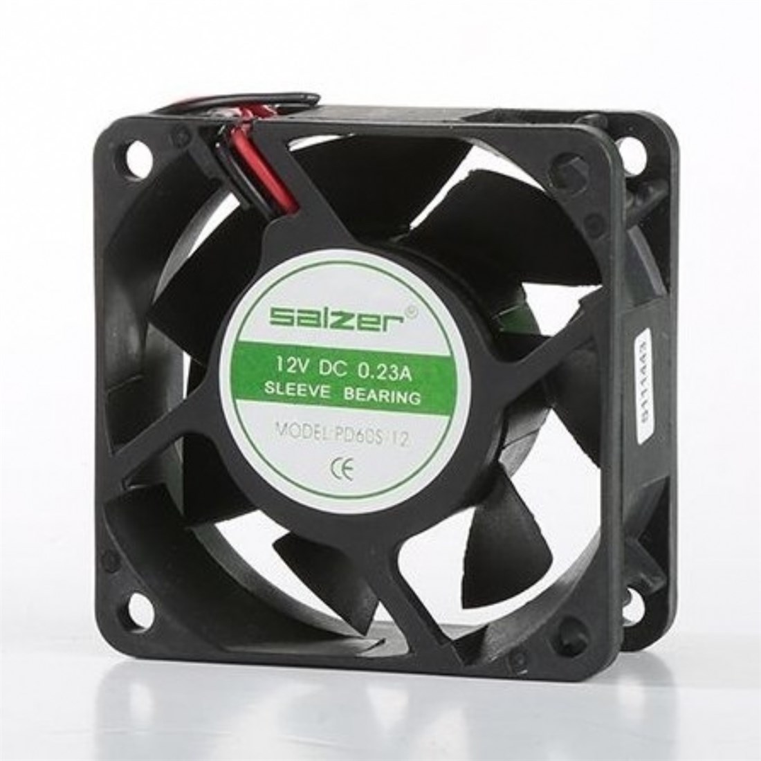 60x60x25 mm 24v dc salzer sleeve kablolu kare fan