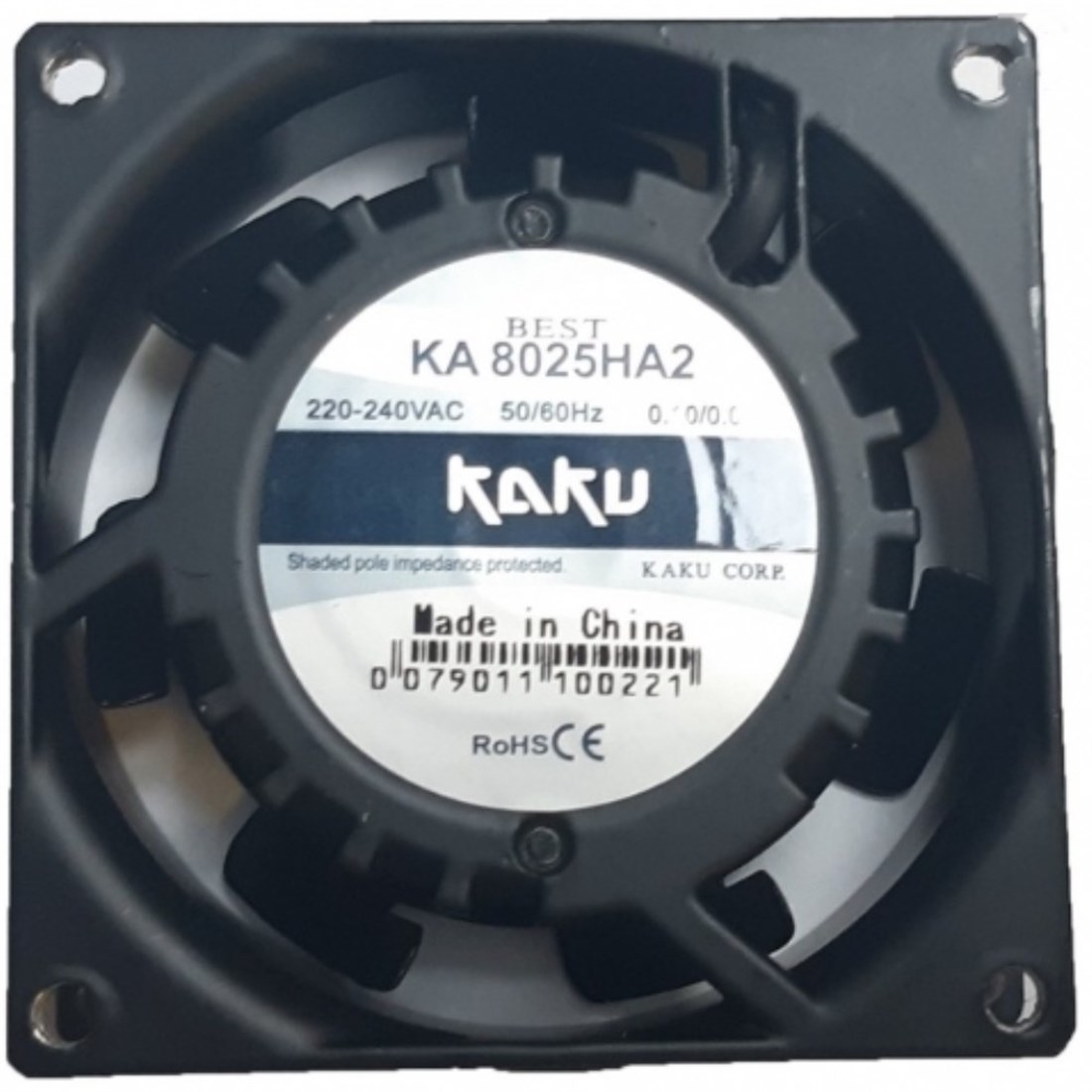80x80x25 mm Kaku 220V AC Kare Fan