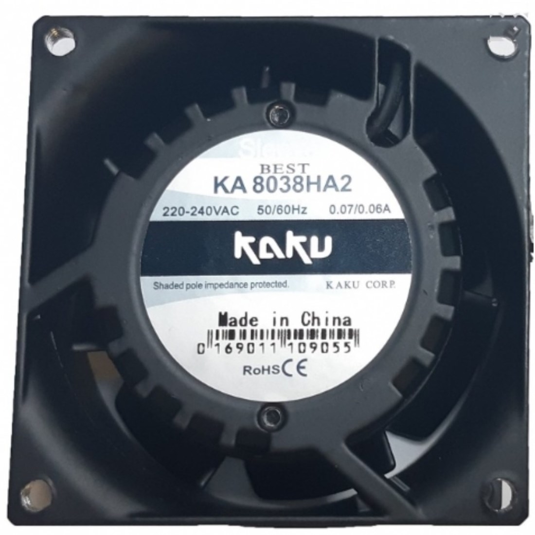 80x80x38 mm Kaku 220V AC Kare Fan