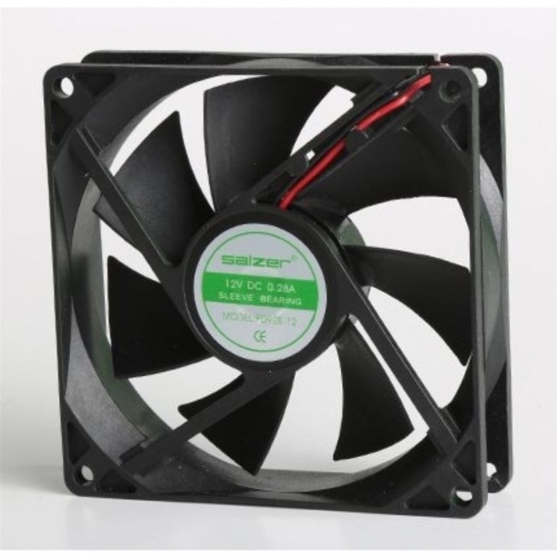 90x90x25 mm 12v dc salzer sleeve kablolu kare fan