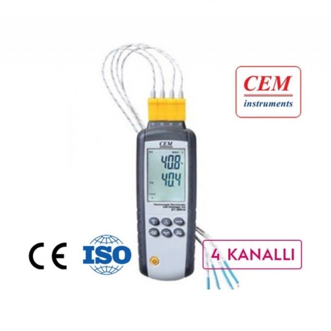 CEM DT-3891G Sıcaklık Kayıt Cihazı 4 Kanallı Datalogger