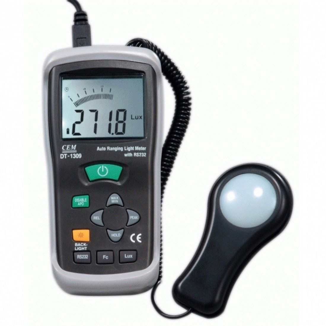DT-1309 Lüxmetre Işık Şiddeti Ölçer RS-232