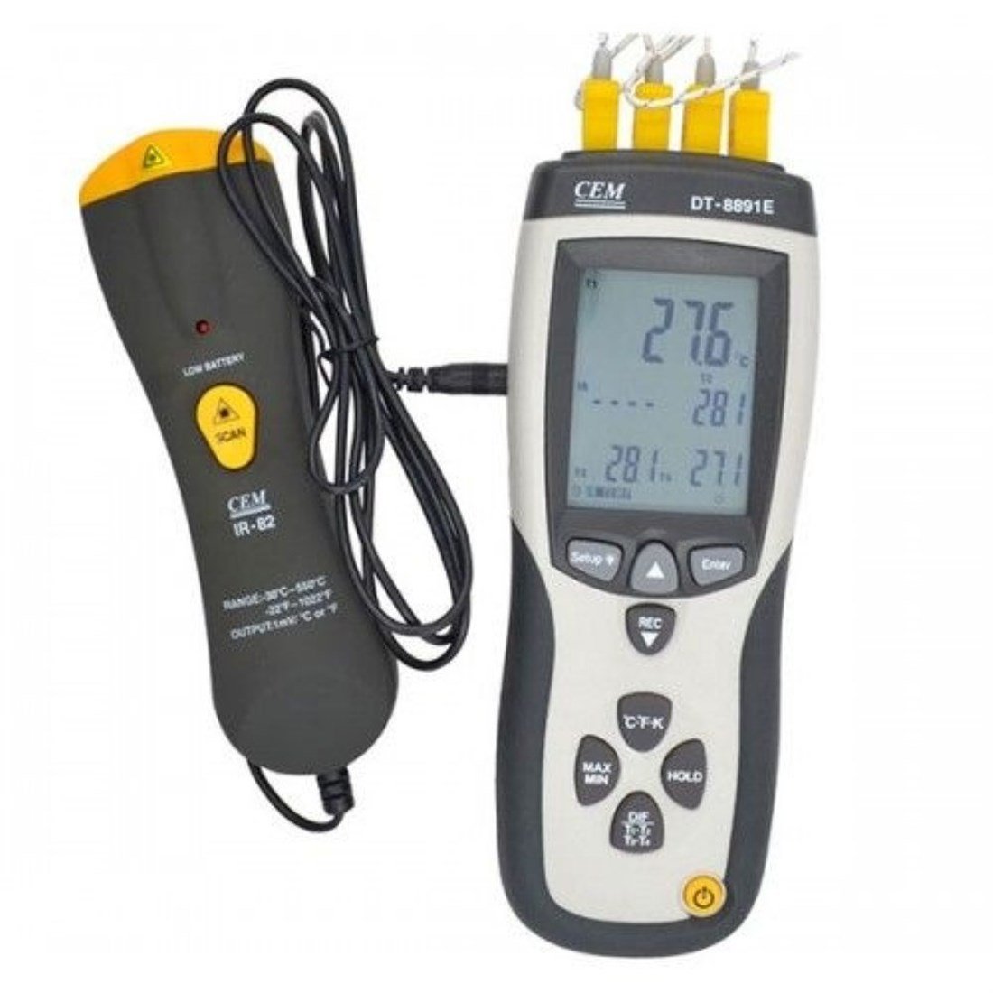 DT 8891E 4 Kanallı Dijital Termometre Datalogger