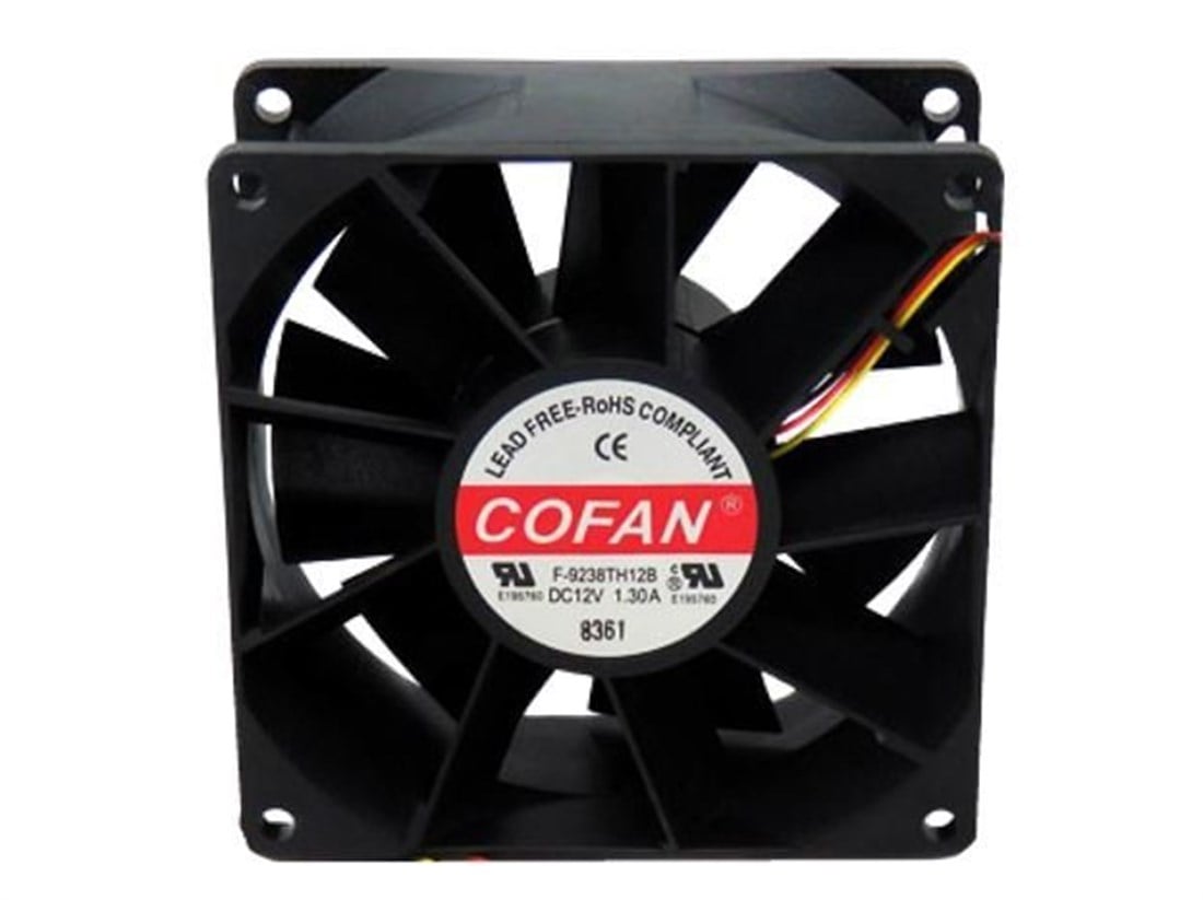 F-9232TH12B 92X92X38 12V DC Kare Fan 3 Kablolu