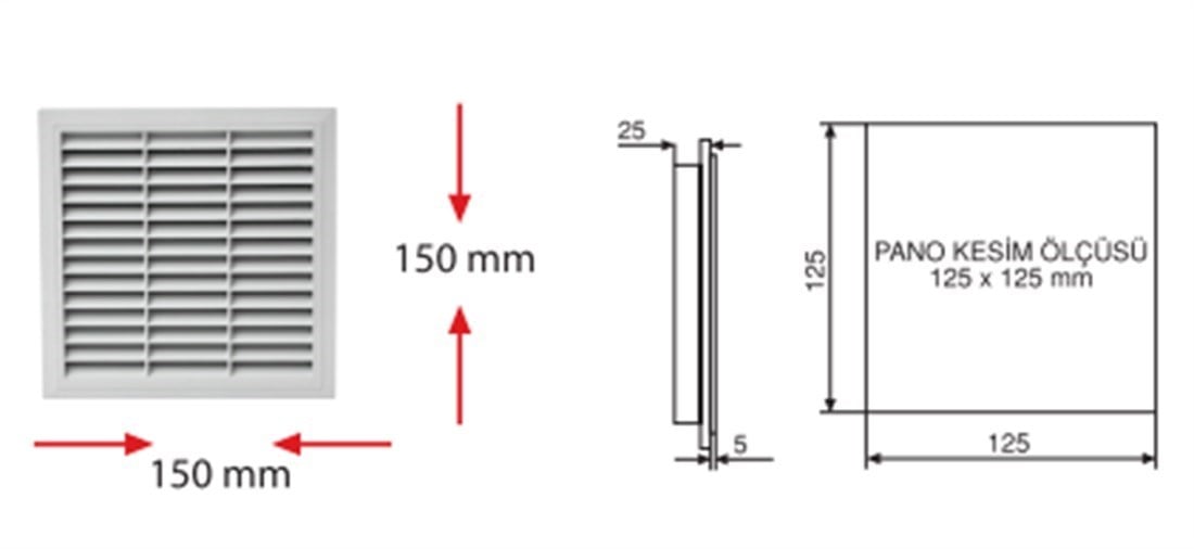Fan filtresi 120x120 fan için