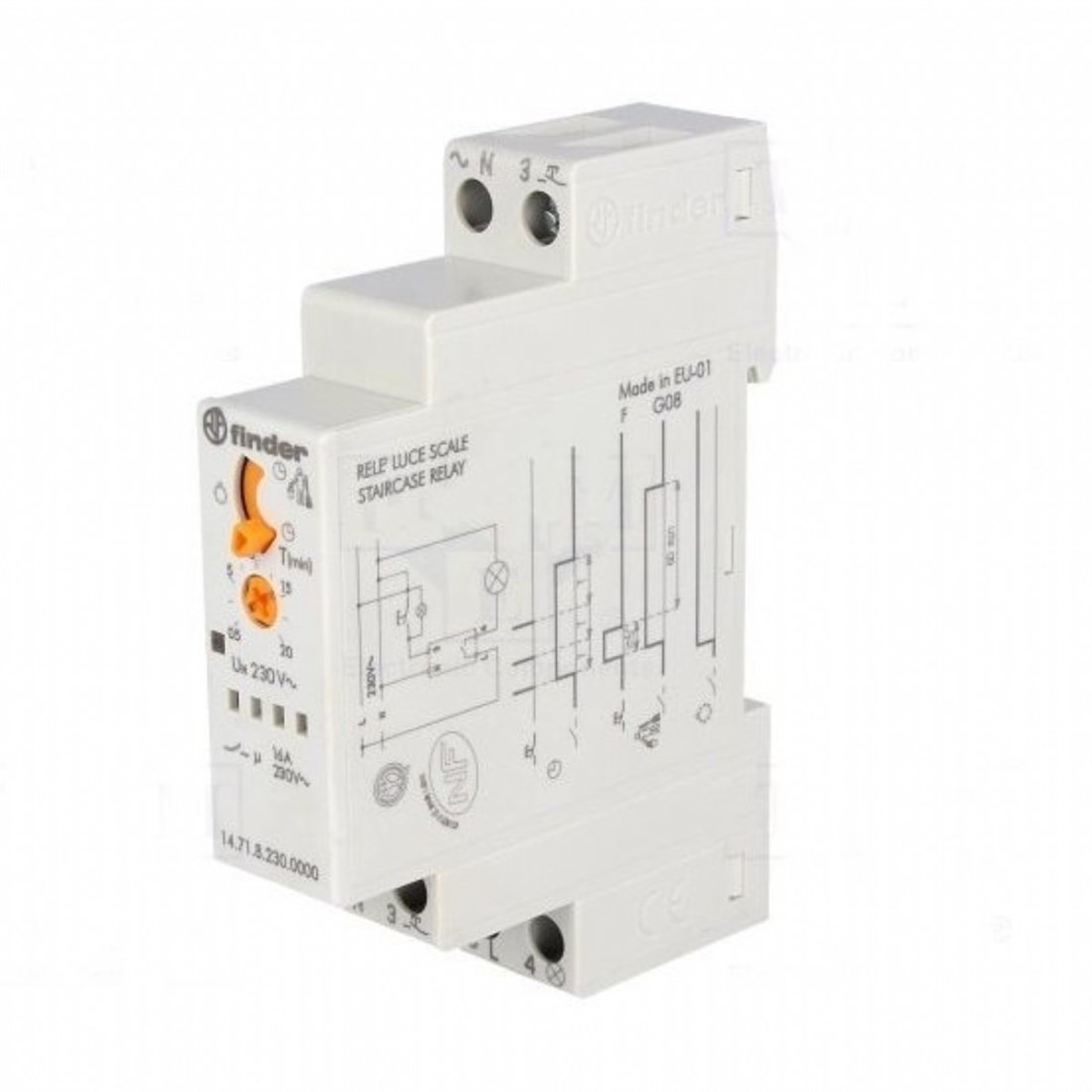Finder 14.81.8.230.0000 Mono Fonksiyonlu 3 veya 4 Telli Sistem 1NA 16A 230V AC