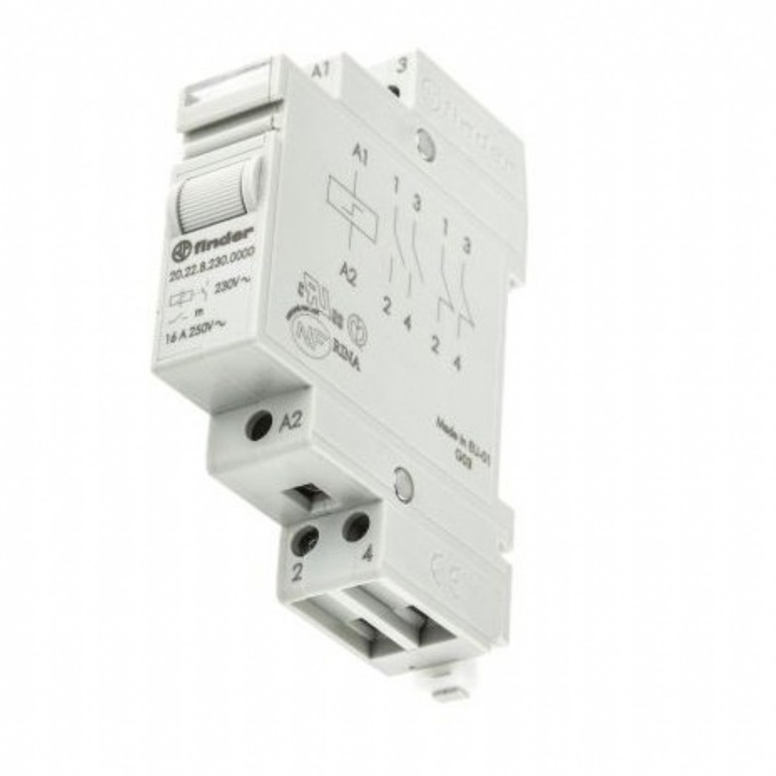 Finder 20.21.9.024.0000 Tek Faz Anahtar 1NA Modüler Darbe Akım Rölesi 24V DC