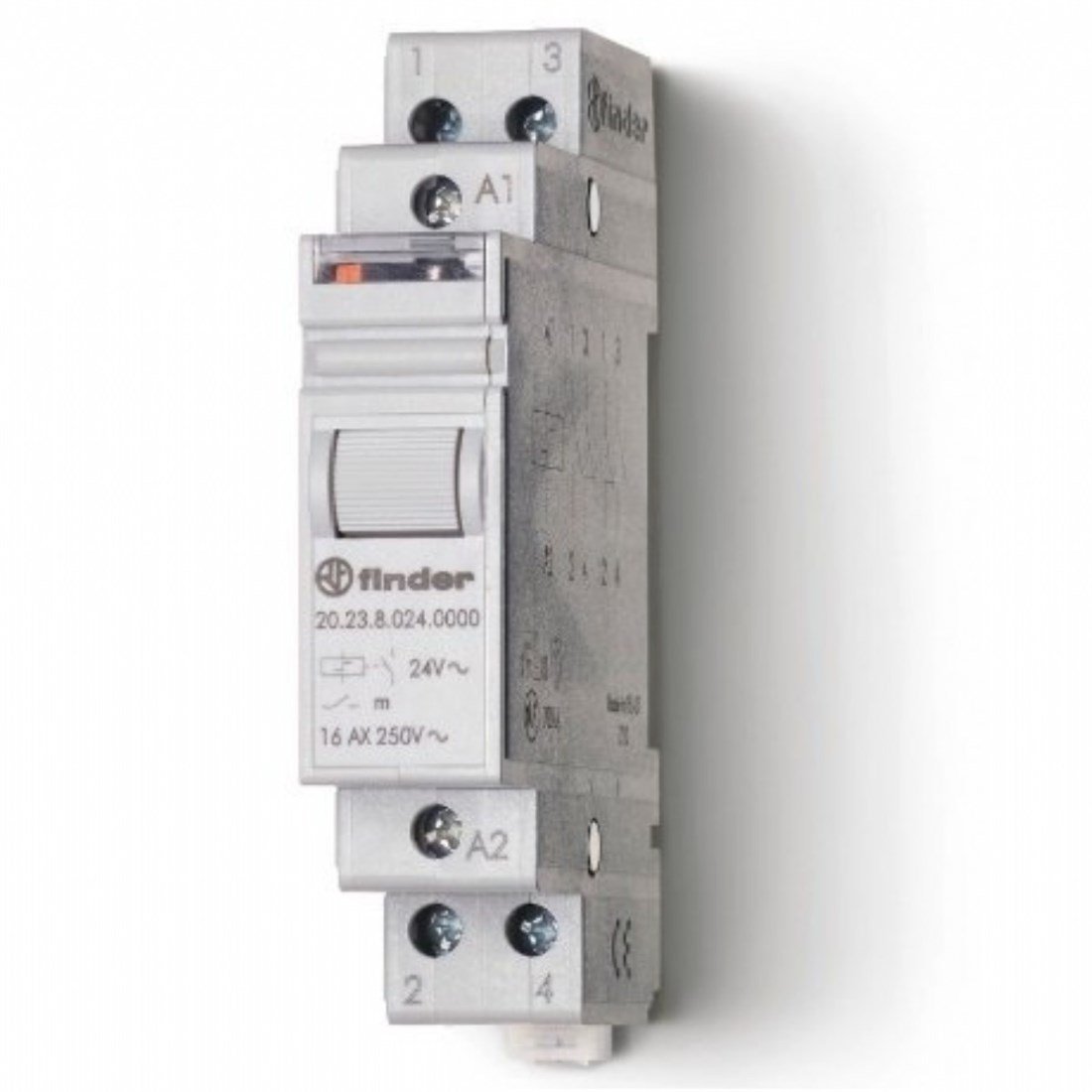 Finder 20.23.8.048.0000 Çift Faz Anahtar 1NK+1NA Modüler Darbe Akım Rölesi 48V AC