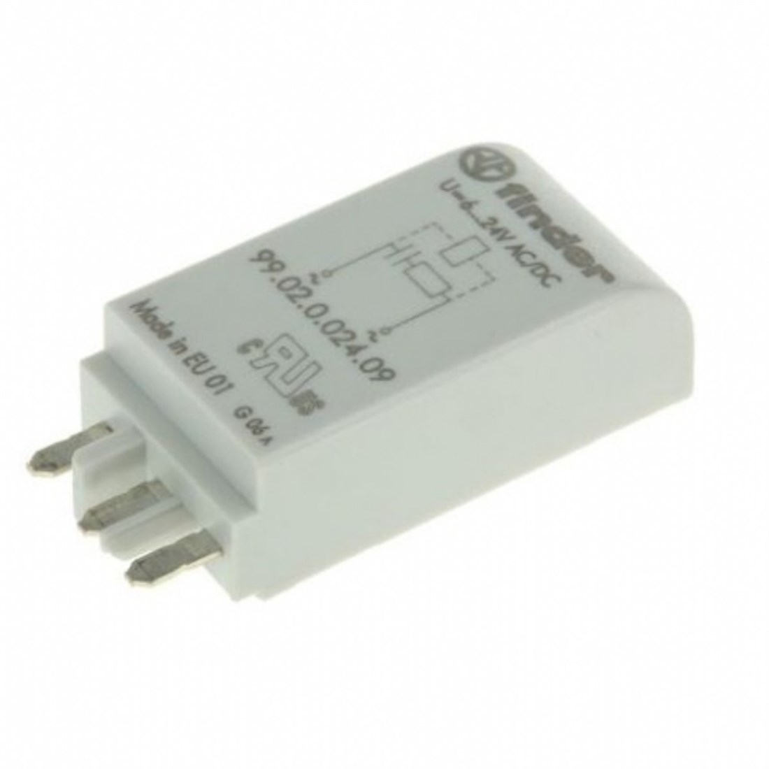 Finder 99.02.2.000.00 Diyot Ters Polarizasyon 6-220V DC Modül