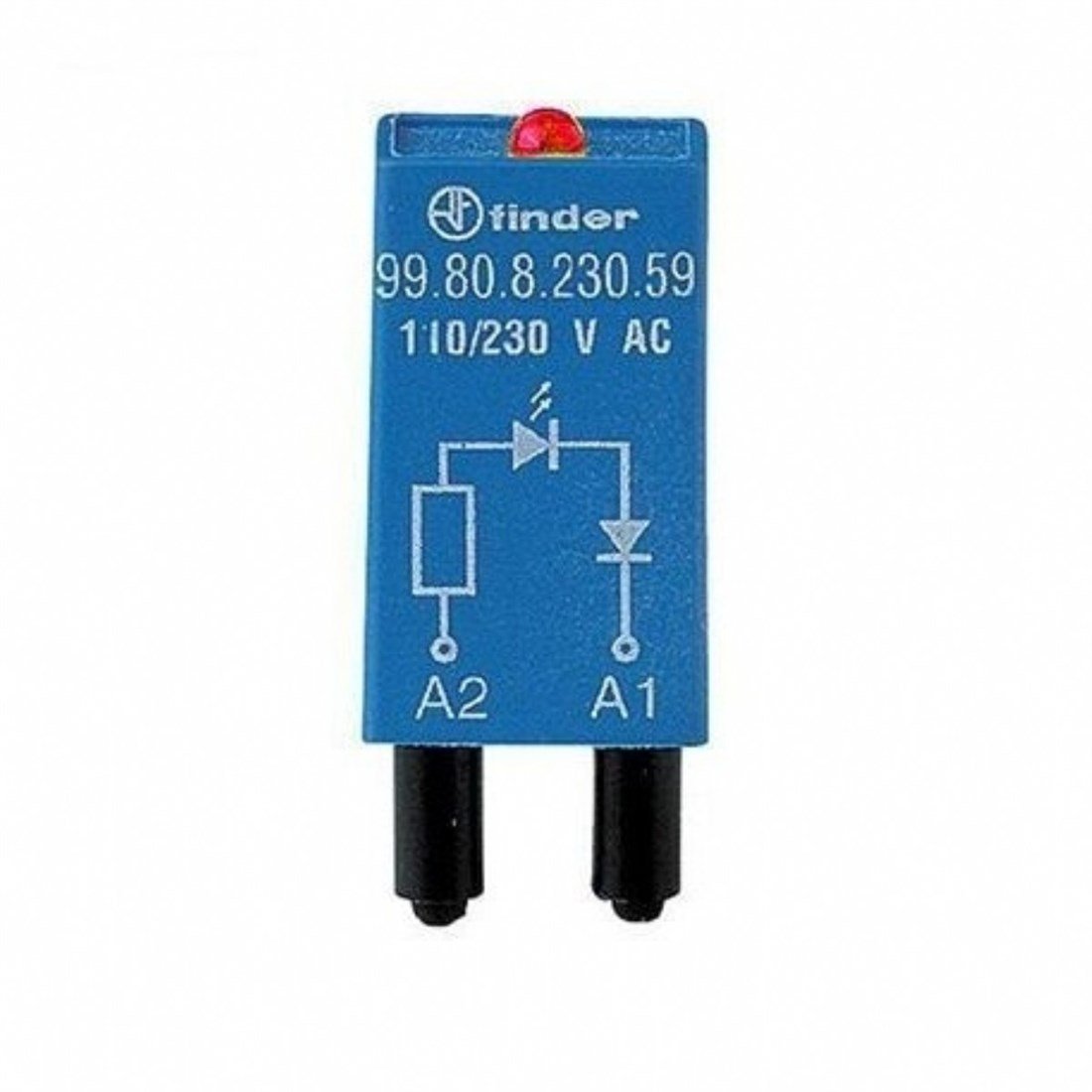 Finder 99.80.0.024.08 Kırmızı Led+Varistör 6-24V AC/DC Modül