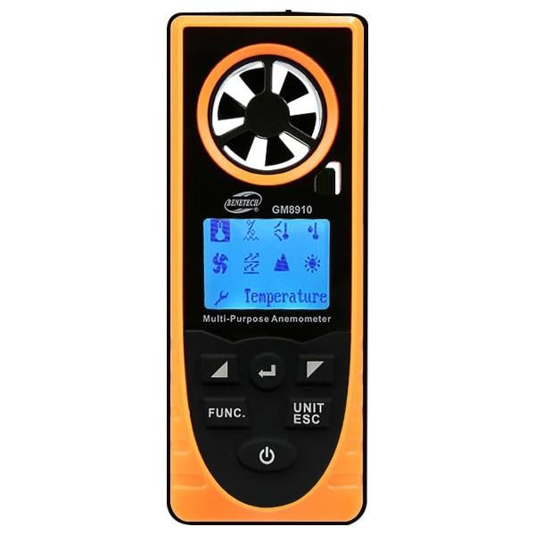 GM-8910 Benetech Çok Fonksiyonlu Dijital Hava Hızı Ölçer