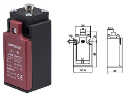 JLS-101 Ayarlanabilir Kauçuk Makara Çift Yön 1NO+1NC Limit Switch 10 ADETJAMESONSWITCHLER - ANAHTARLAR