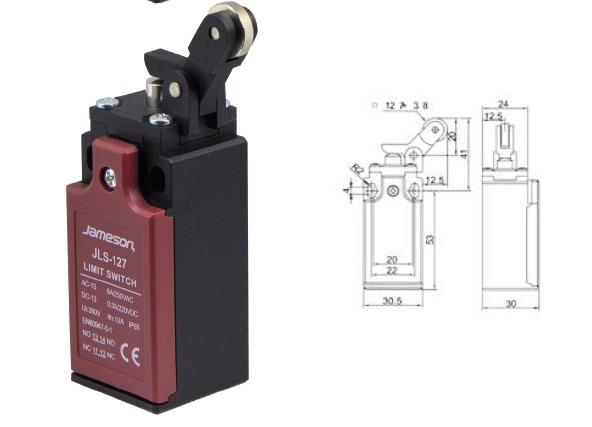 JLS-127 Ters Açısal Metal Makaralı Tek Yön 1NO+1NC Limit Switch 10 ADETJAMESONSWITCHLER - ANAHTARLAR