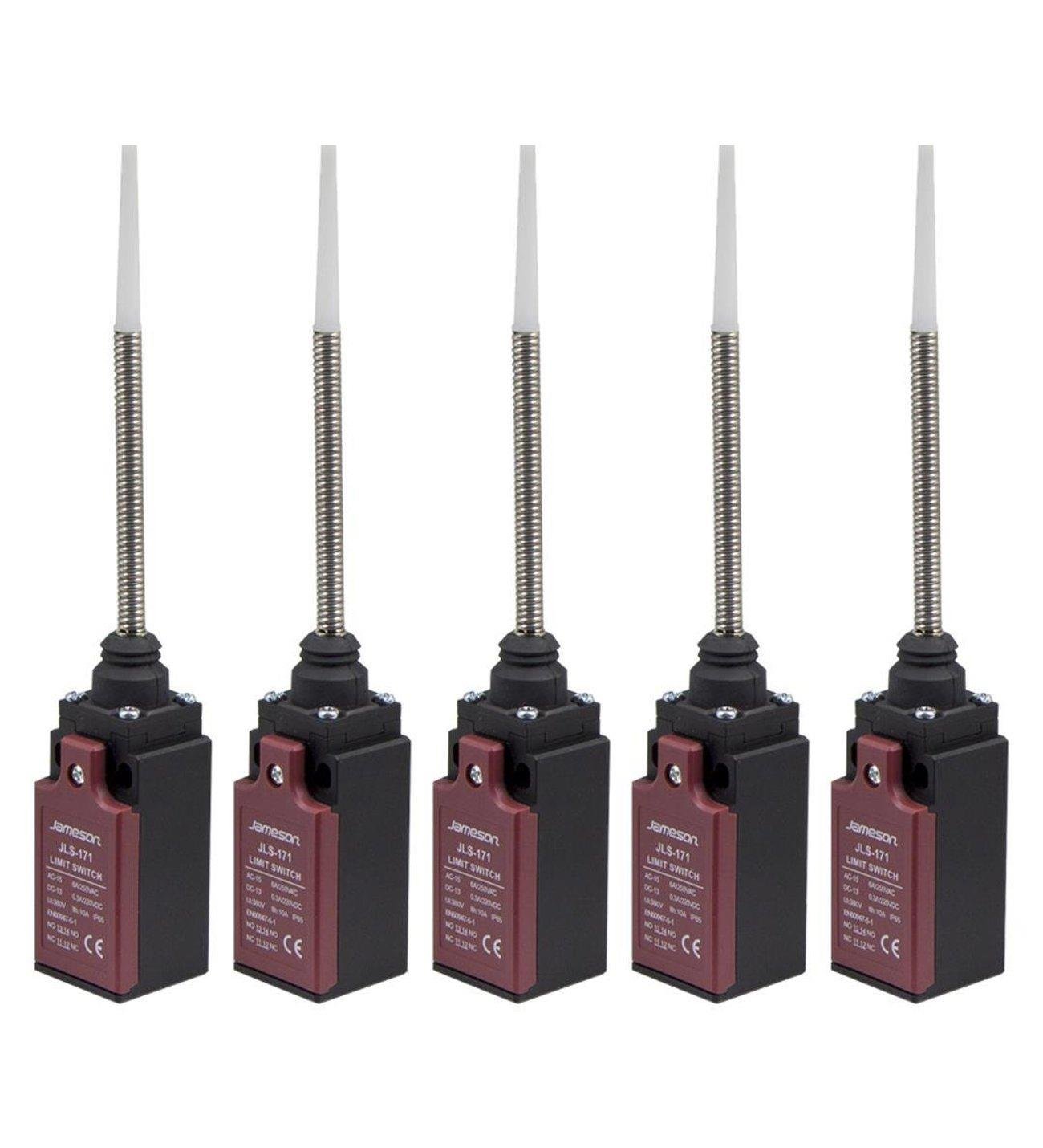 JLS-171 Çok Yönlü Spiral Tel Plastik Uç 1NO+1NC Limit Switch 10 ADETJAMESONSWITCHLER - ANAHTARLAR