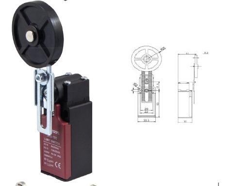 JLS-191 Ayarlanabilir Kauçuk Makara Çift Yön 1NO+1NC Limit Switch 10 ADETJAMESONSWITCHLER - ANAHTARLAR