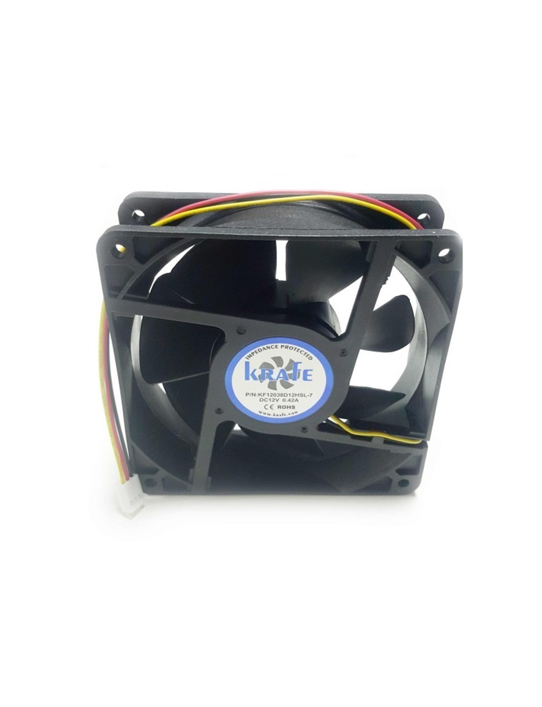 KF12038D12HBL 120x120x38 12 VDC Krafe Kare Fan 0.42A 