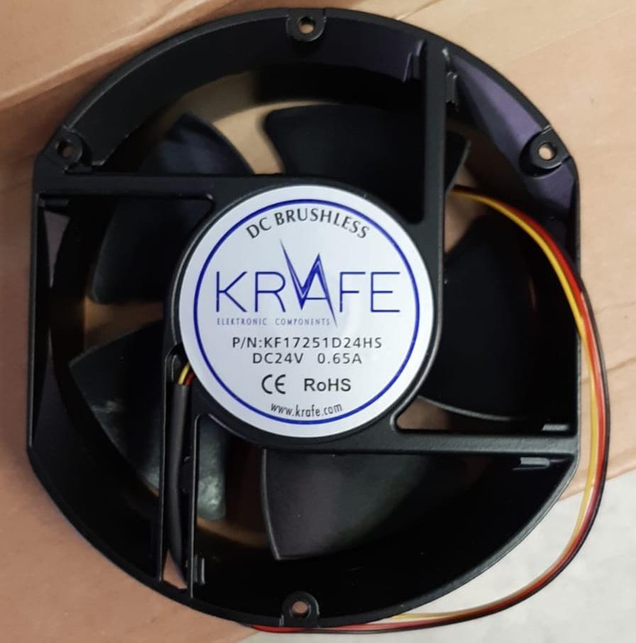 KF17251D24HBL 172x172x51 24 VDC Krafe Oval Fan 