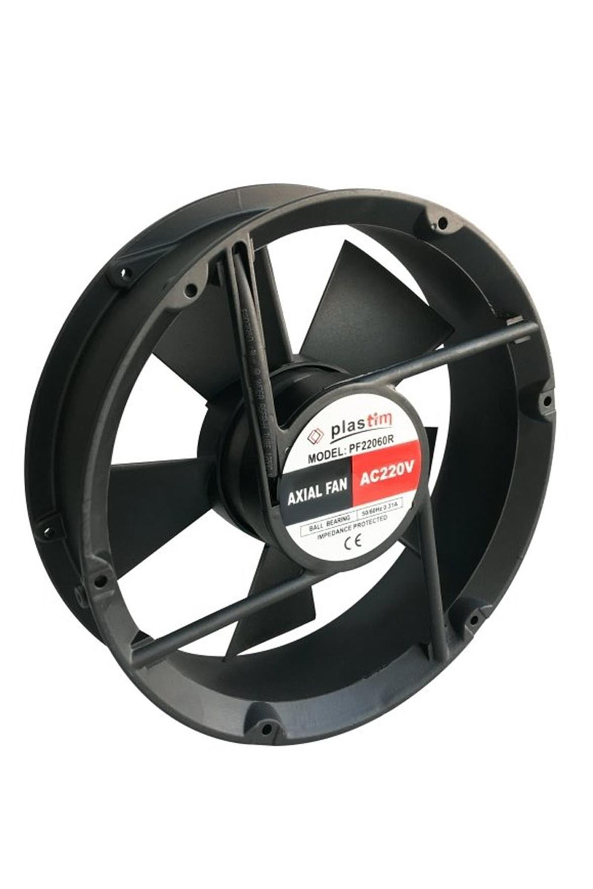PF22060R PLASTİM 200x60mm 230V Rulmanlı Yuvarlak Aksiyel Fan