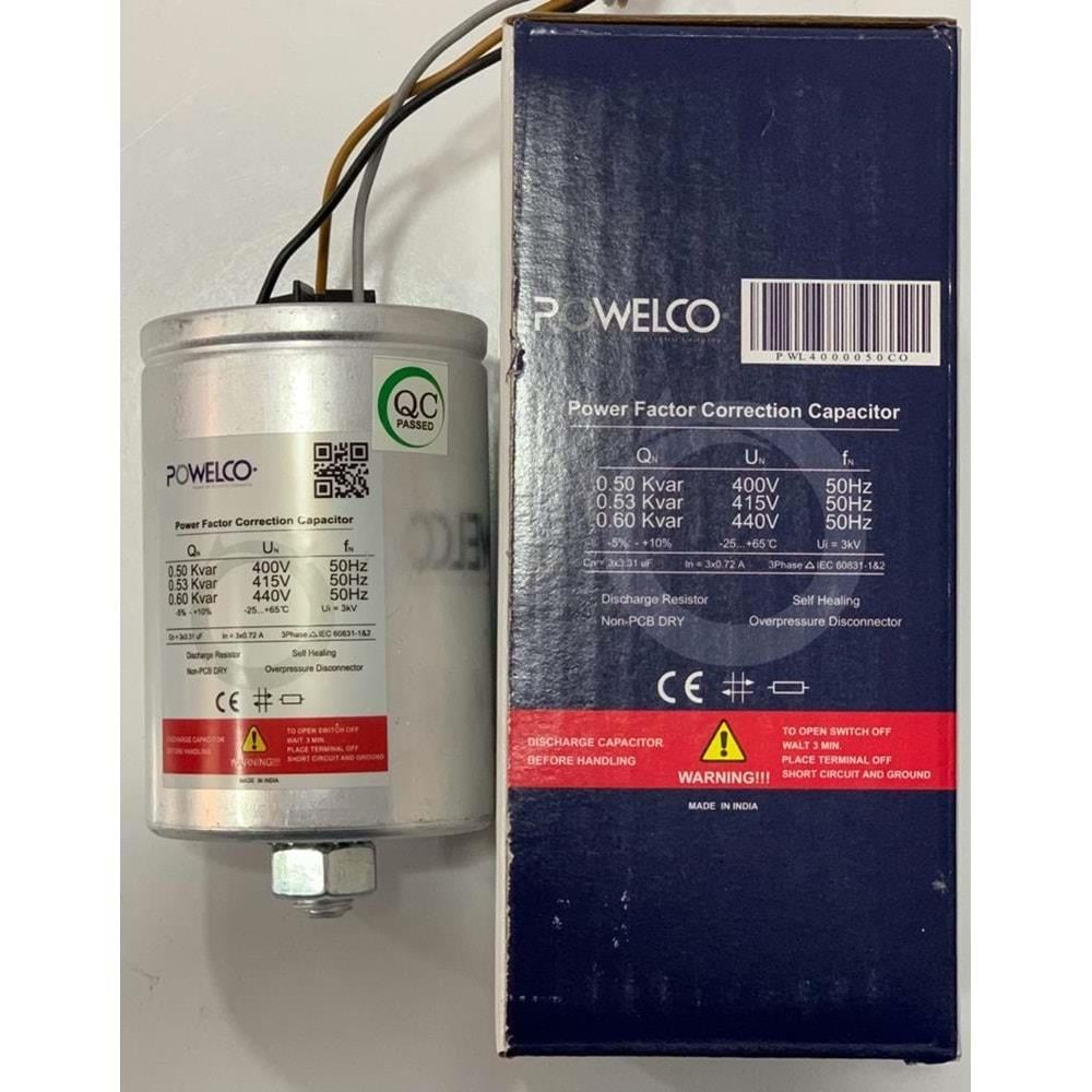 PL2300100CO POWELCO 1 KVAR 230V SİLİNDİR TİP KONDANSATÖR