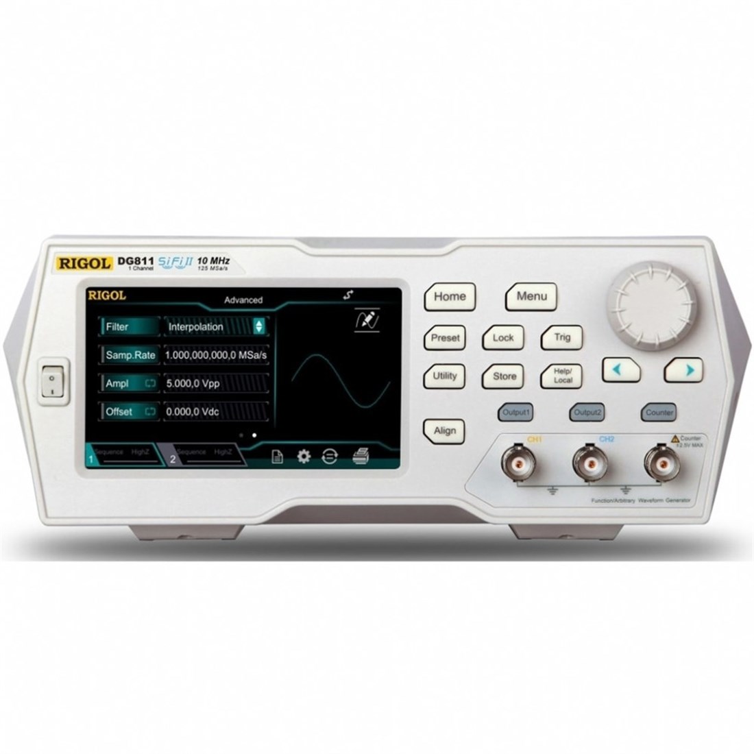 Rigol DG812 - 10MHz 2 Kanallı 16bit Fonksiyon - Keyfi Dalgaformu Sinyal Jeneratörü