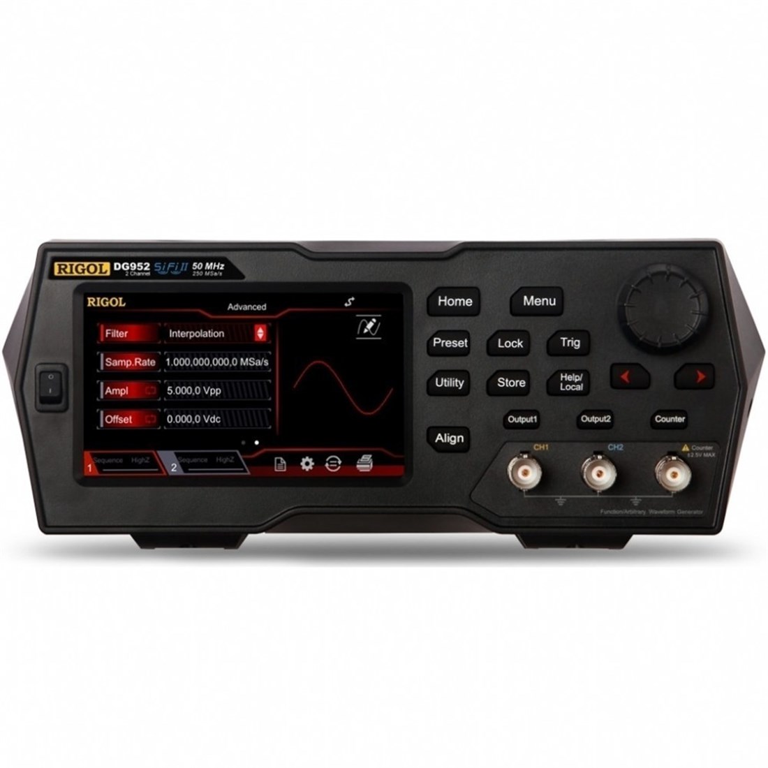 Rigol DG952 - 50MHz 16Bit 2 Kanallı Fonksiyon Keyfi Sinyal Jeneratörü