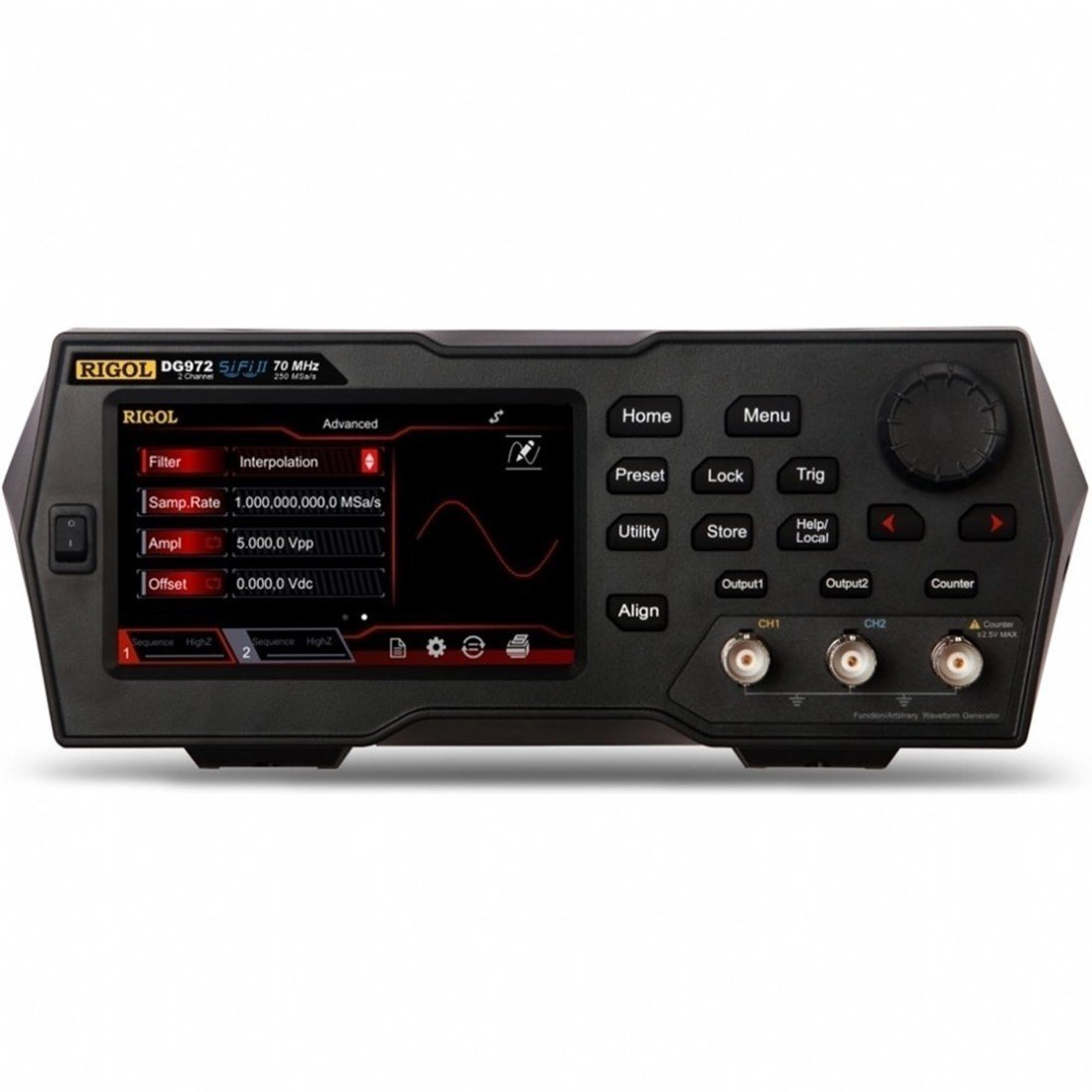 Rigol DG972 - 70MHz 16Bit 2 Kanallı Fonksiyon Keyfi Sinyal Jeneratörü