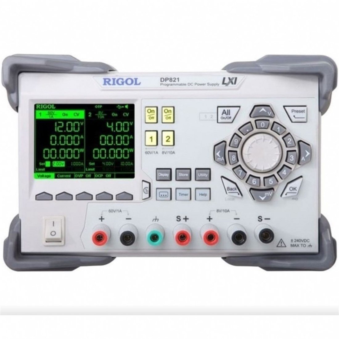 Rigol DP821 Çift Çıkışlı 60V-1A ve 8V-10A Programlanabilir DC Güç Kaynağı